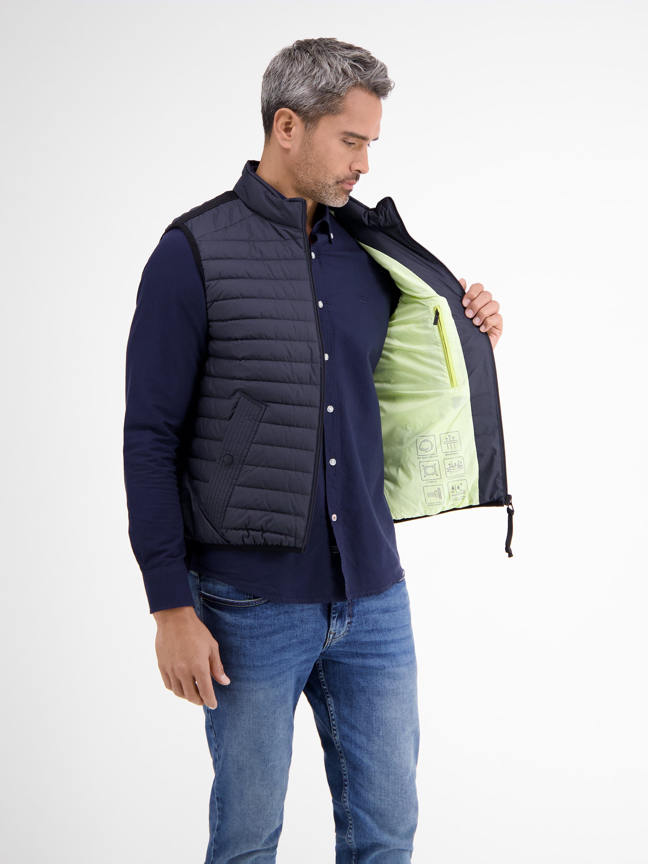 Lerros Bodywarmer LERROS gestikte vest