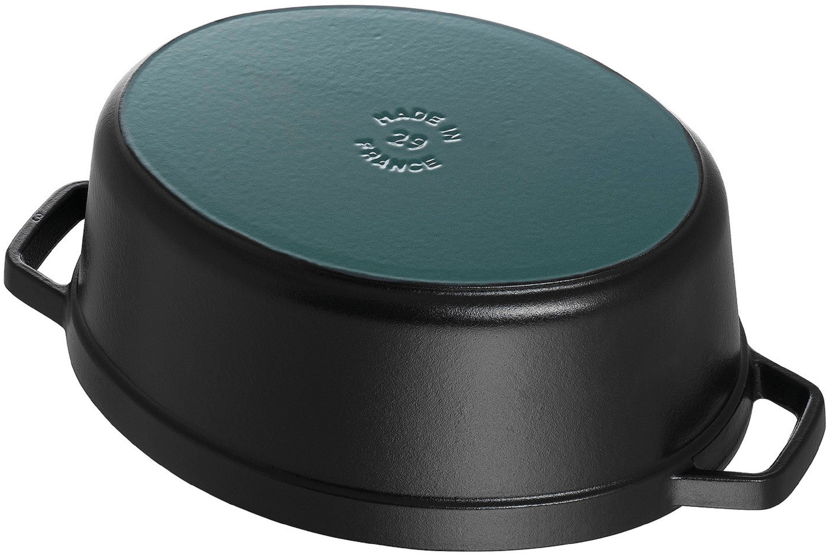 Staub Braadpan Cocotte robust, duurzaam, perfecte hitteverdeling, aroma-regendeksel (1-delig)