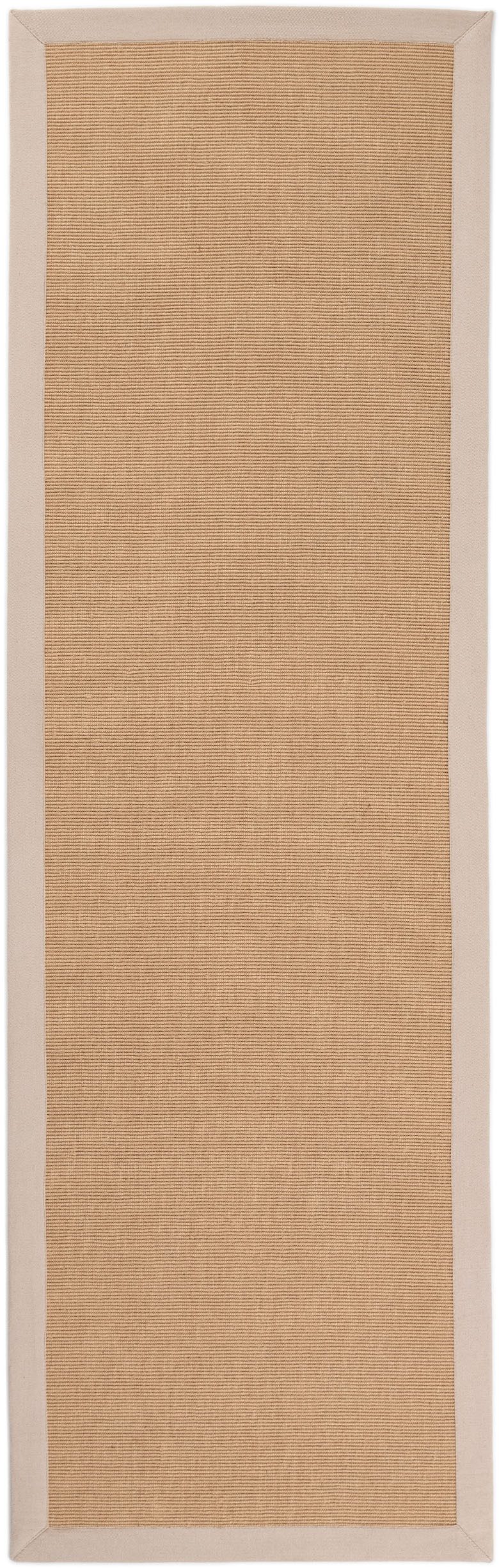 carpetfine Loper Sisal met gekleurd randdessin, antislip achterzijde