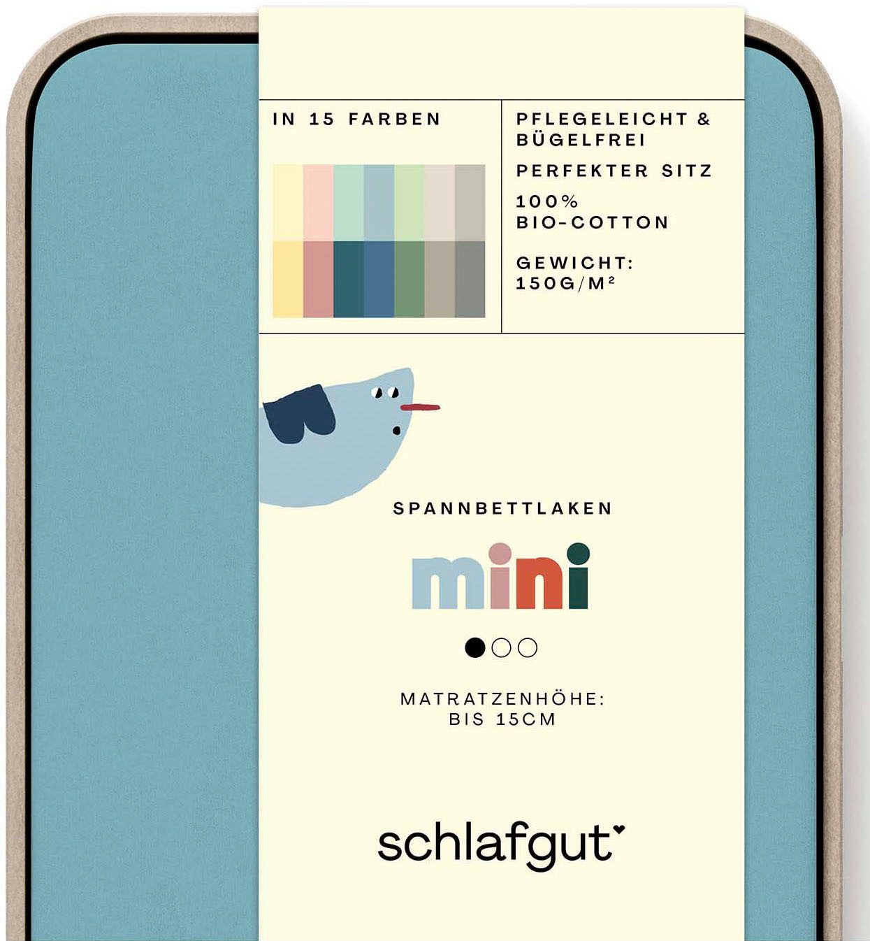 Schlafgut Hoeslaken Casual Mini Spannbettlaken voor kinderen, made in green by oeko-tex® (1 stuk)