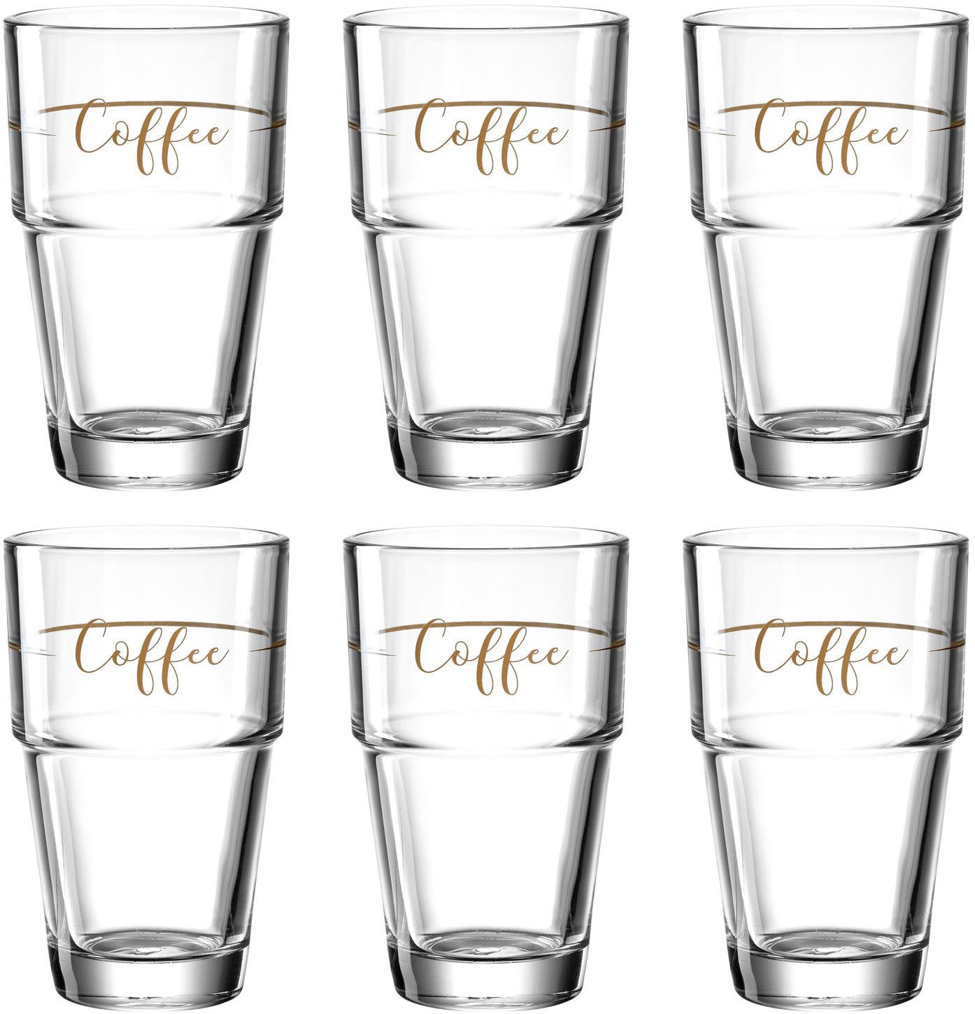 LEONARDO Latte macchiato glas Glazen-set SOLO Koffie (set, 6-delig)