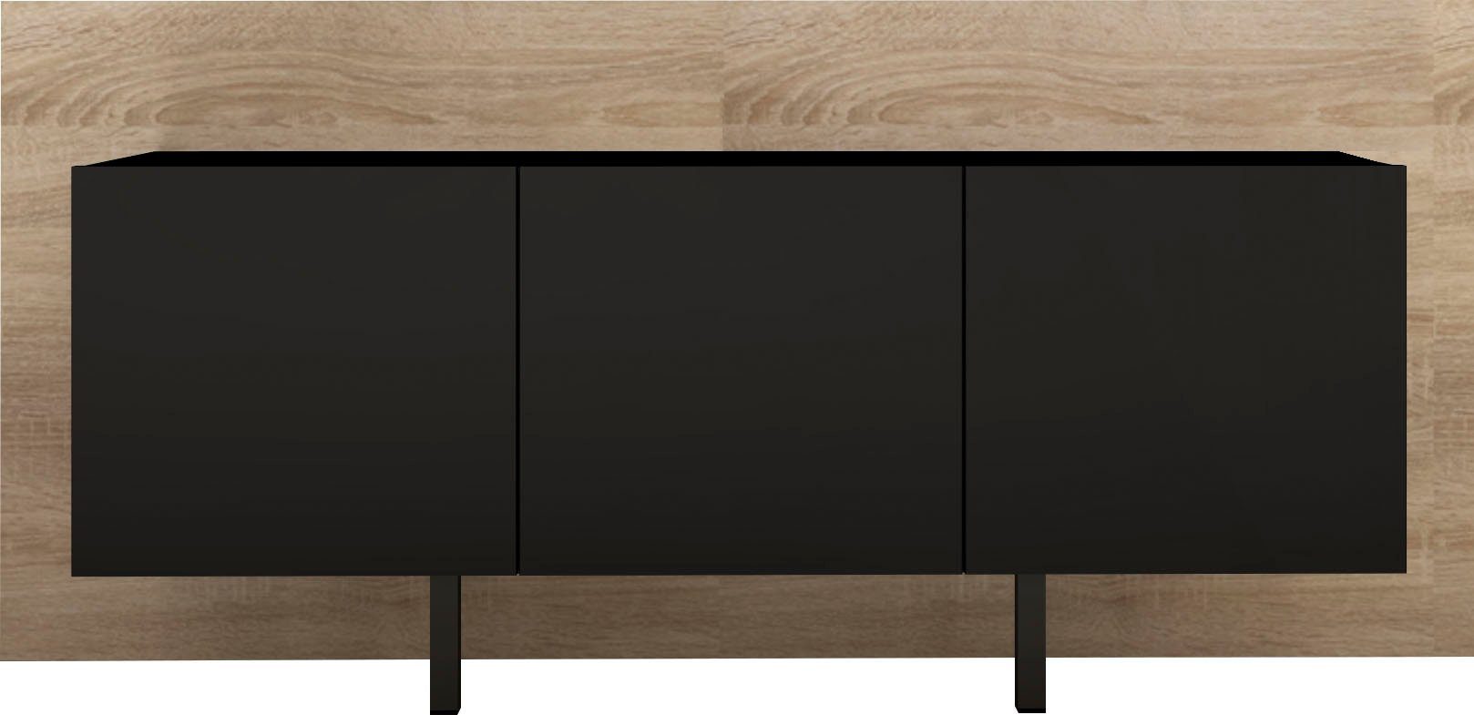 borchardt Möbel Tv-meubel Sara Breedte 144 cm lowboards zwart