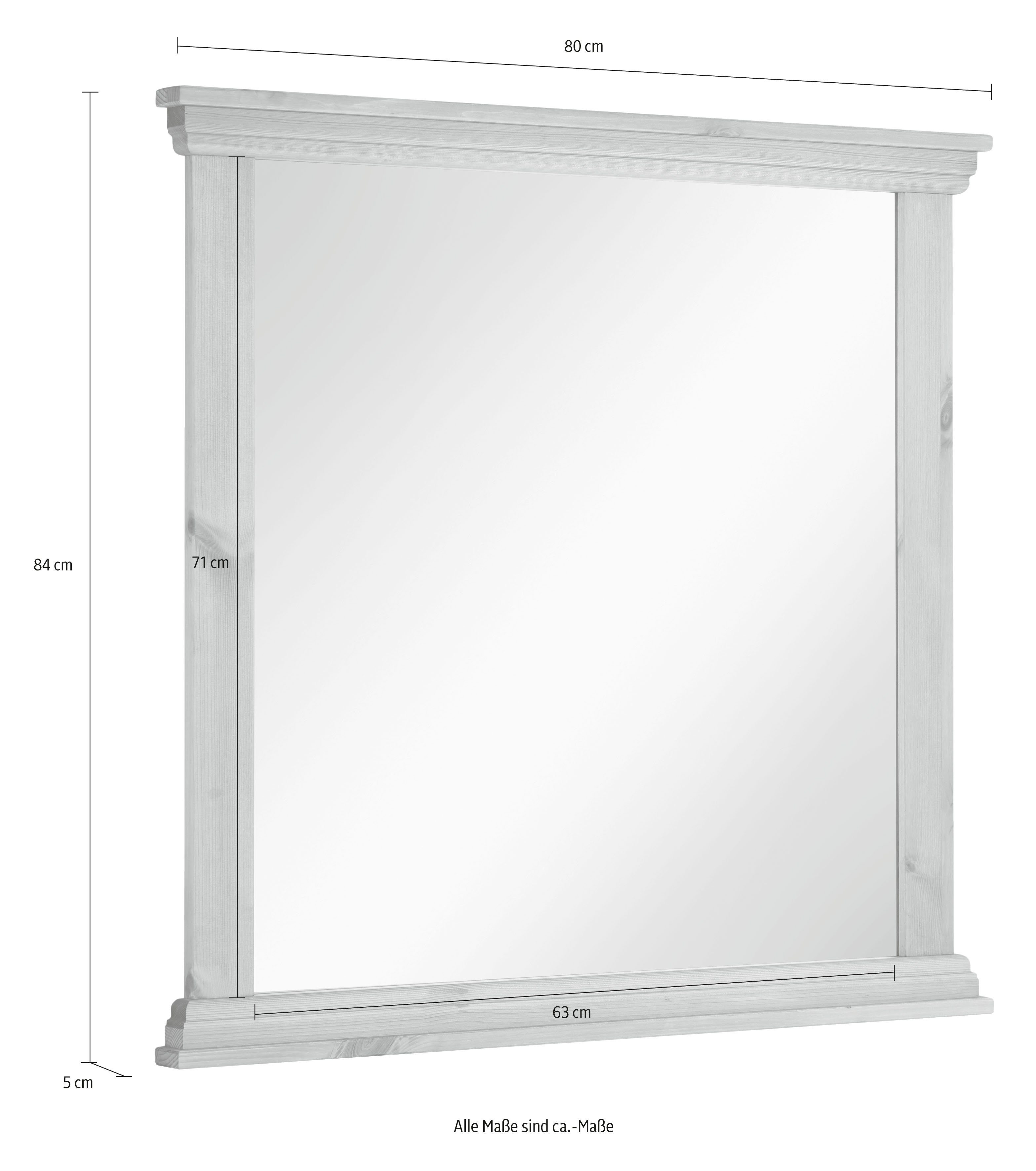 Home affaire Garderobespiegel Basilico Frame van massief grenen, FSC®, breedte 86 cm