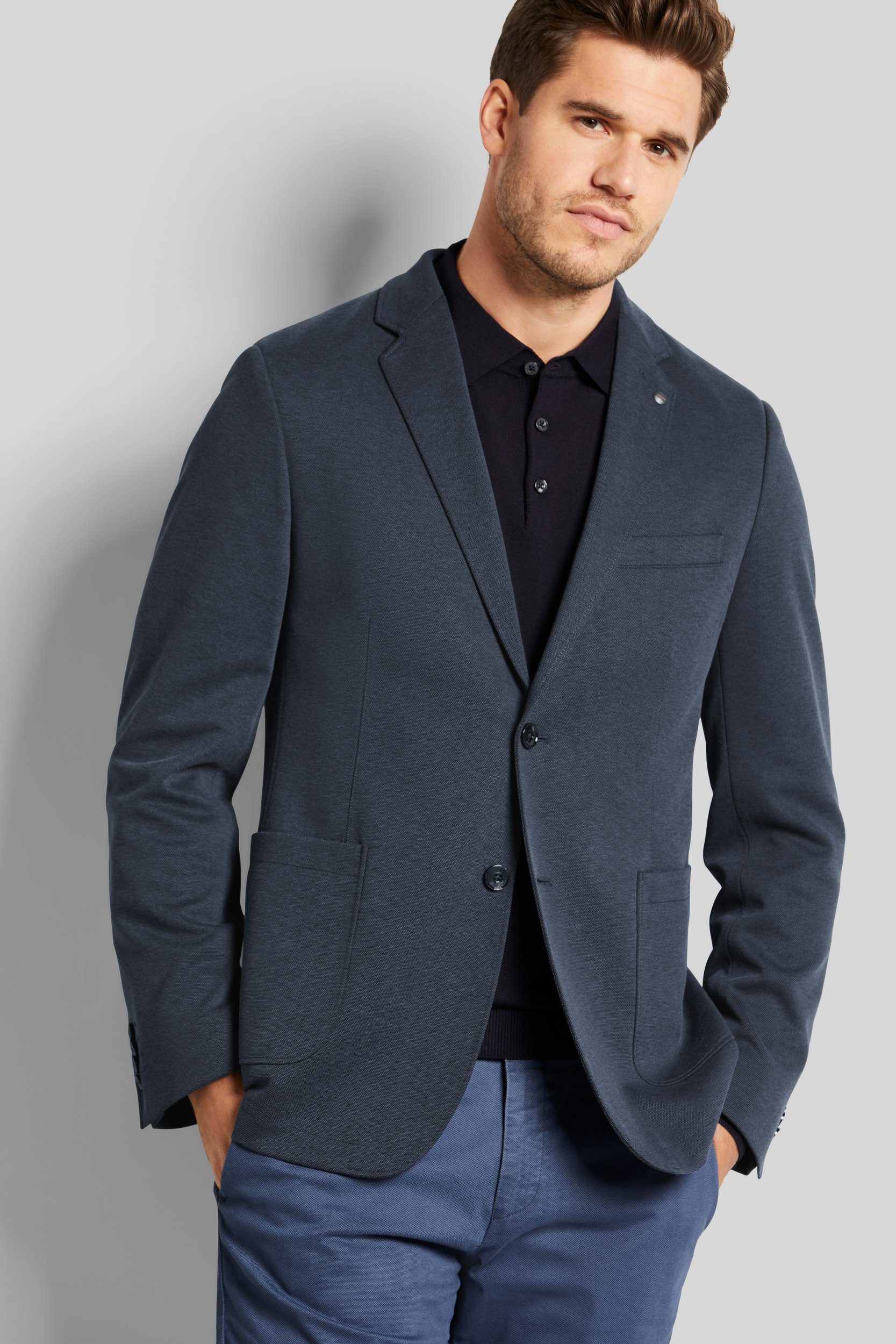 Bugatti Colbert met stretchfunctie heren colberts & blazers maat 54 blauw