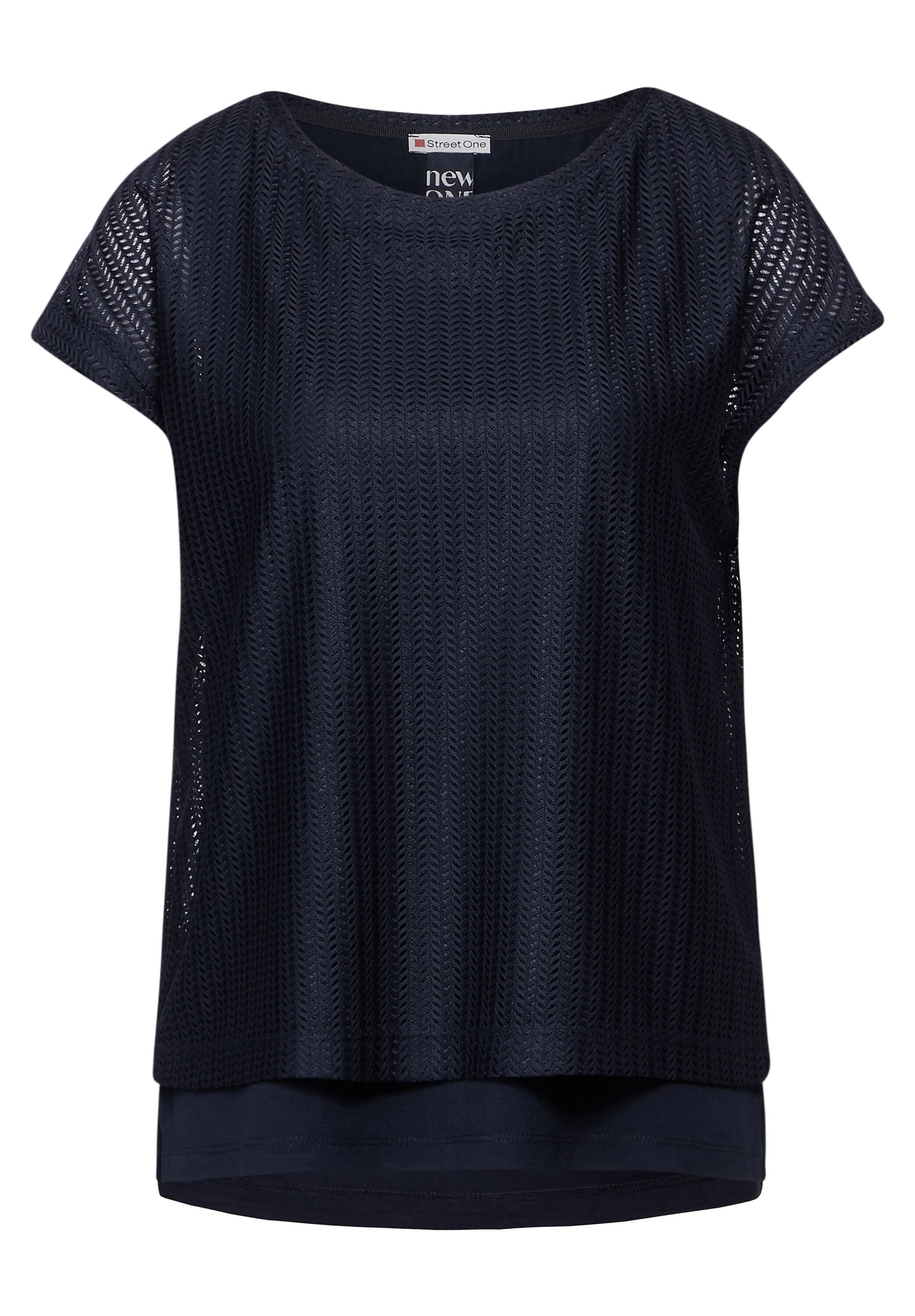 STREET ONE 2-in-1-top met transparante top