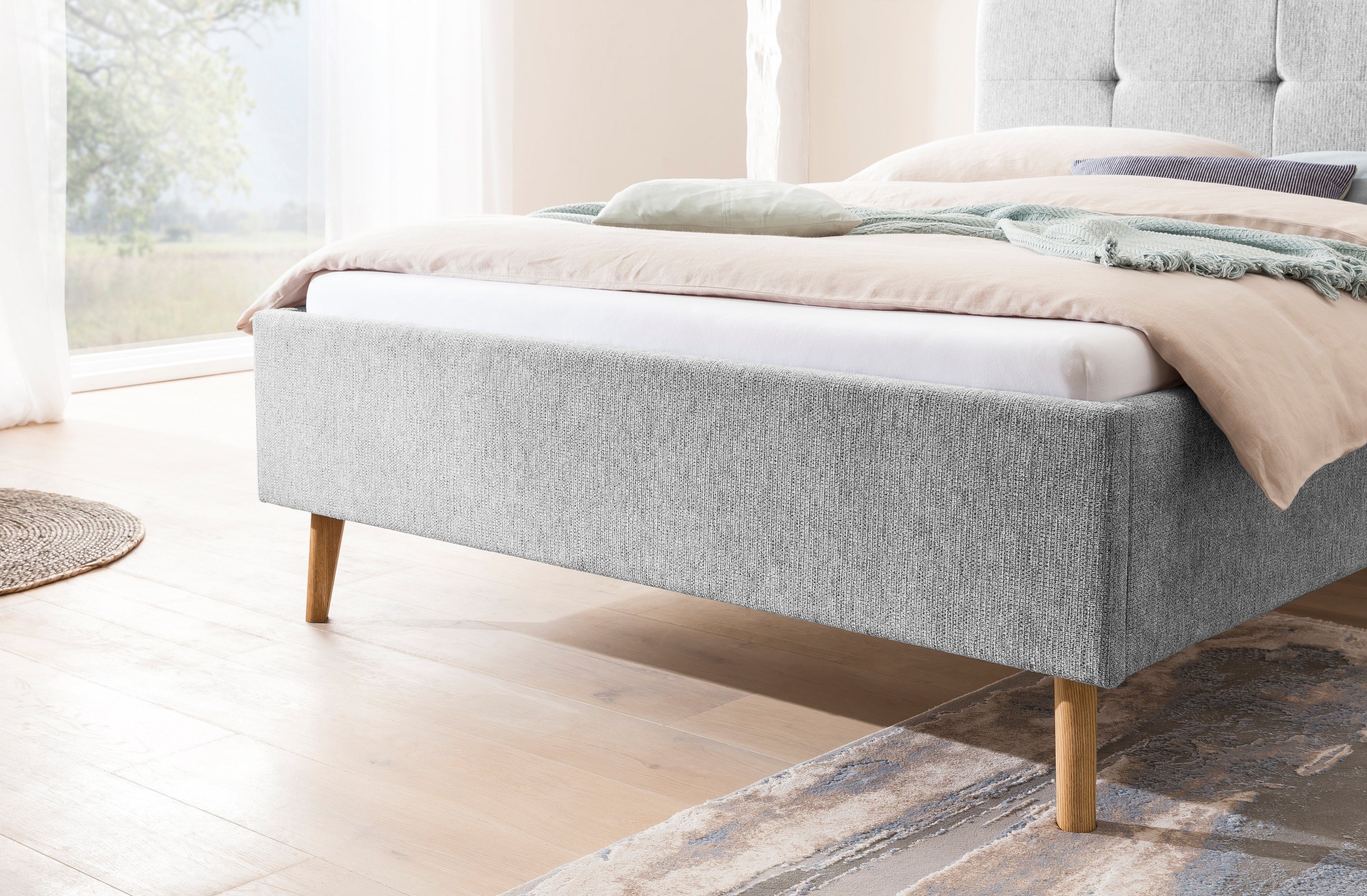 meise.möbel Gestoffeerd bed Smart Hoofdbord met knoopdetails, verkrijgbaar in twee maten