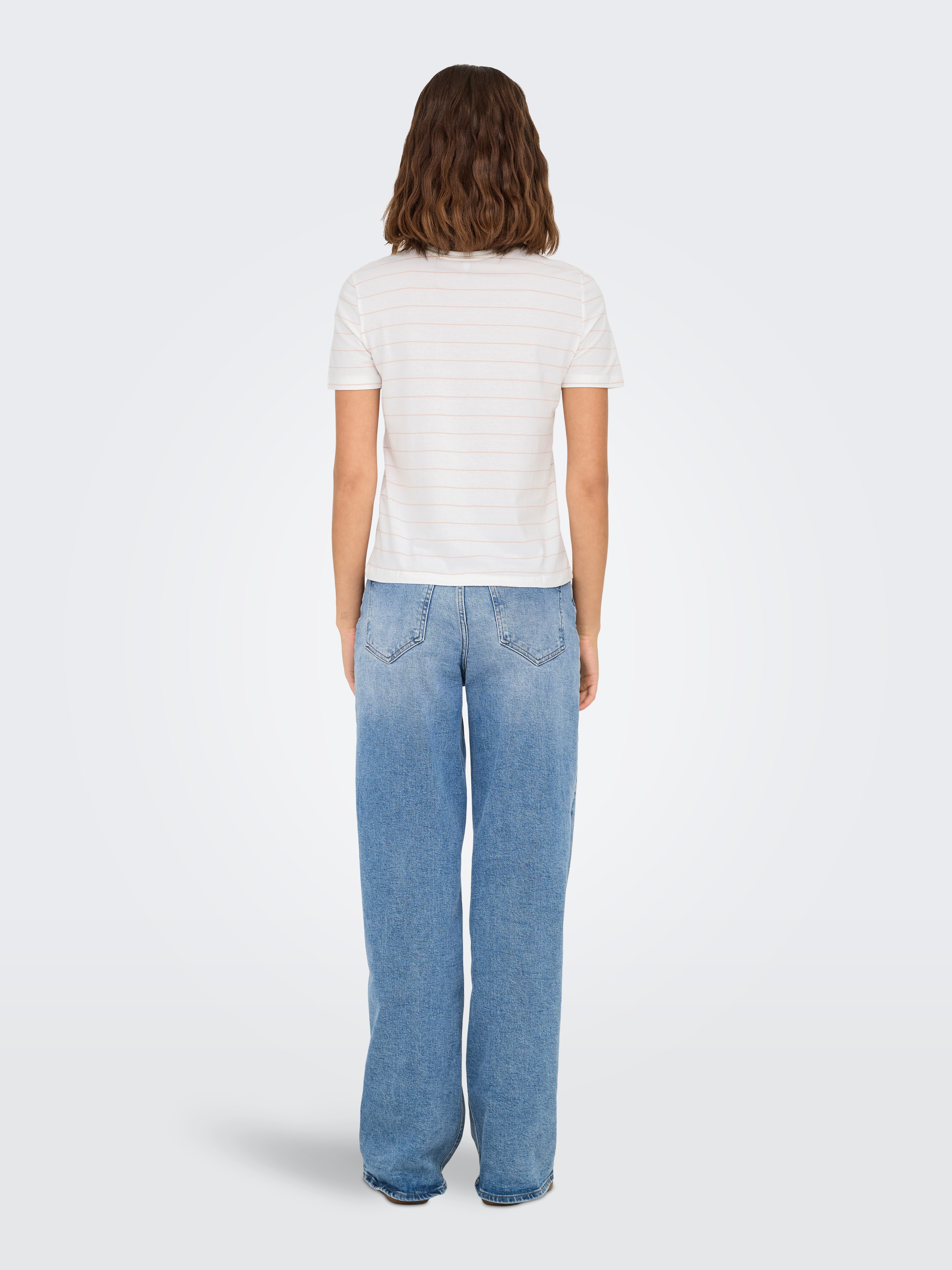 Only Shirt met korte mouwen ONLKIRA LIFE BOW S/S TEE CS JRS