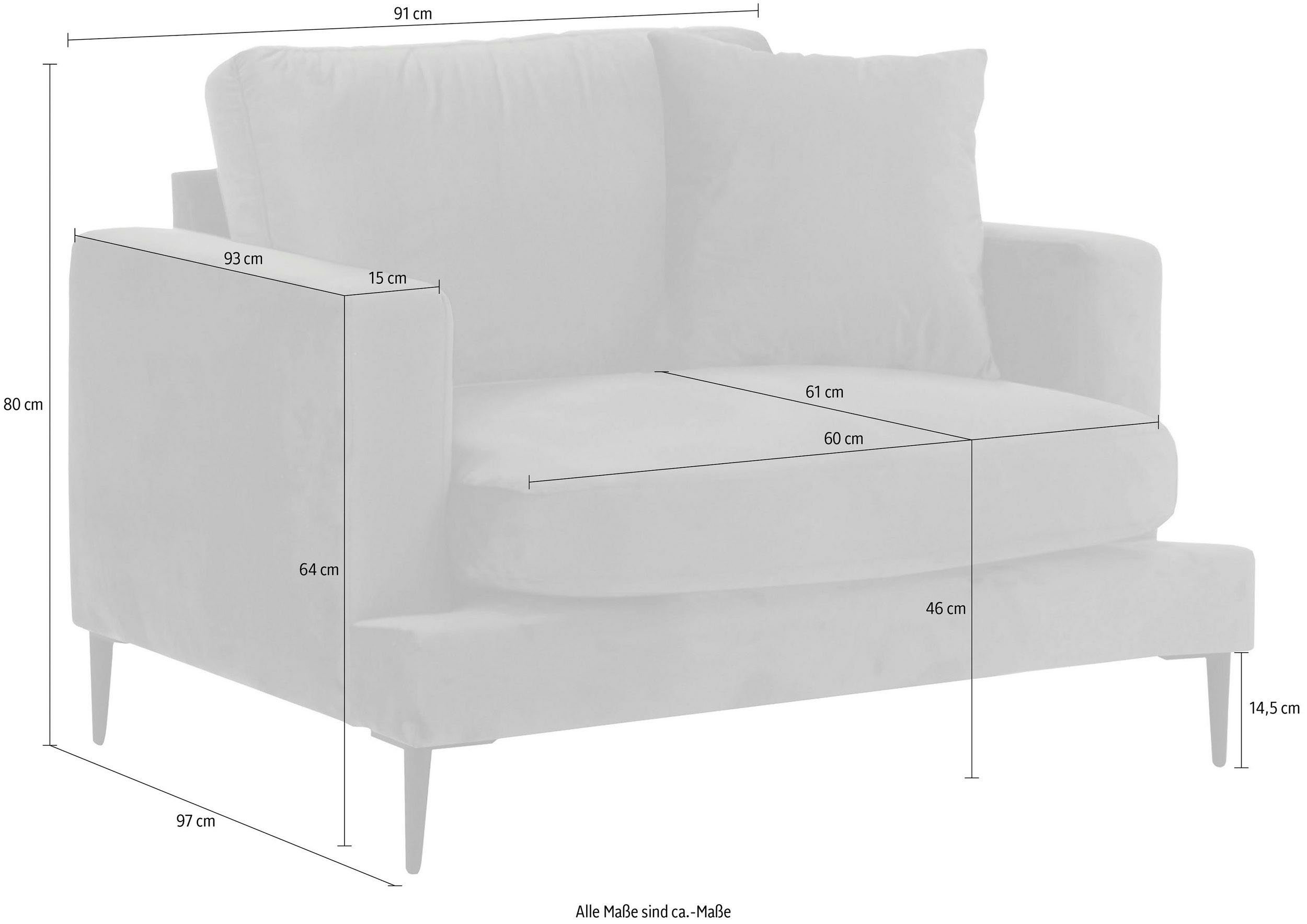 Leonique Fauteuil Cozy loungesstoel, designstoel, afmetingen B/D/H: 91/97/80 cm