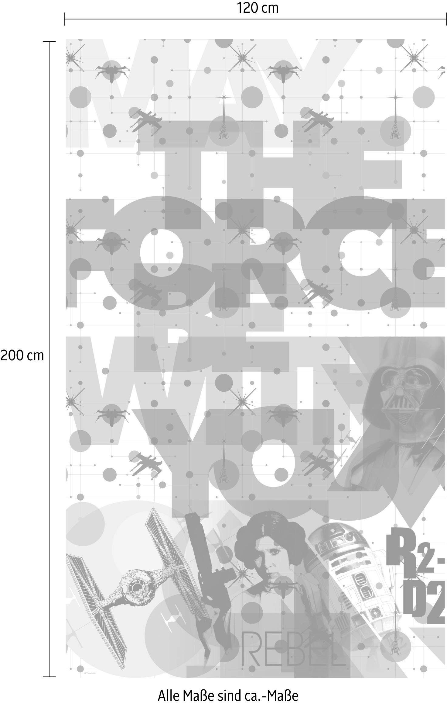 Komar Vliesbehang Star Wars Pop neon Geometrics Leia (1 stuk)