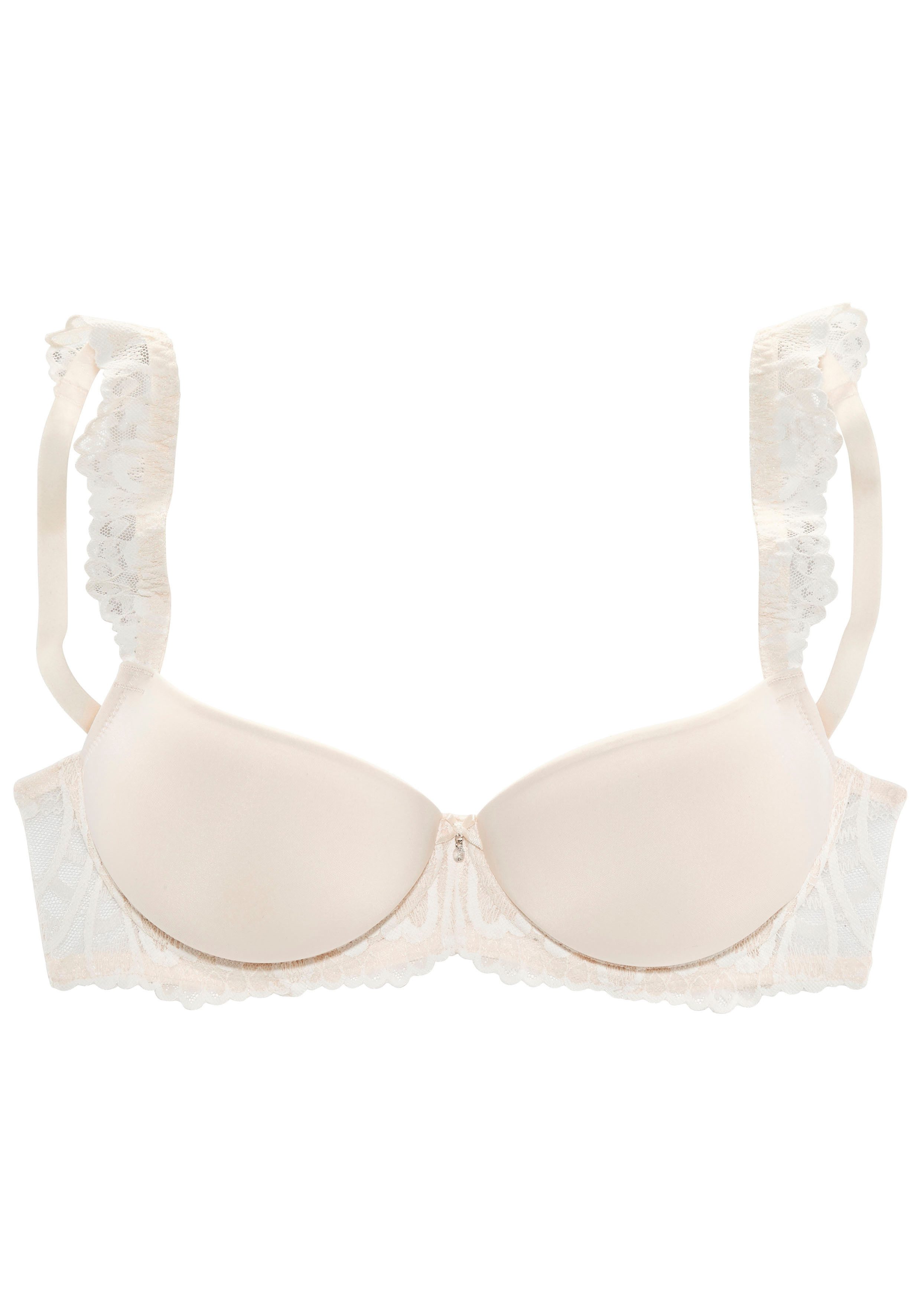 Lascana Bh met steuncups FLORA met prachtige kantbanden en edel glinsterend accessoire, lingerie