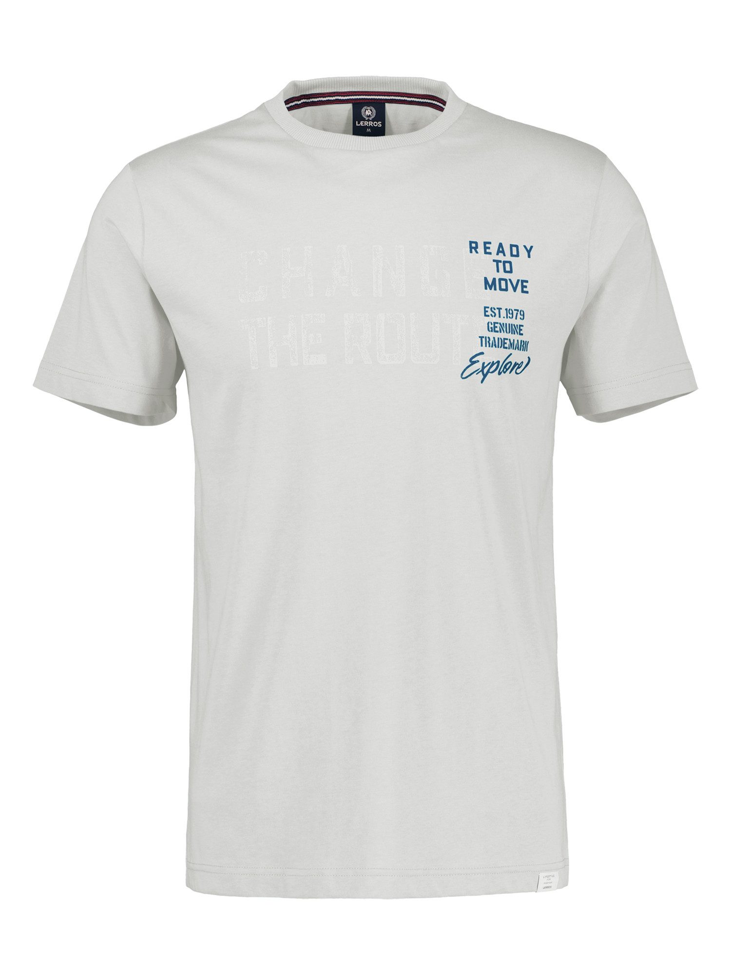 Lerros T-shirt LERROS effen T-shirt met print