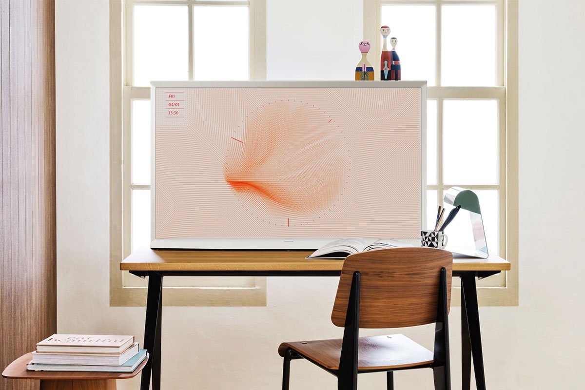 Samsung Led-lifestyle-TV 55" QLED 4K The Serif (2022), 138 cm / 55", Smart TV, Quantum HDR, Beste upscaling dankzij Quantum processor 4k, Mat display
