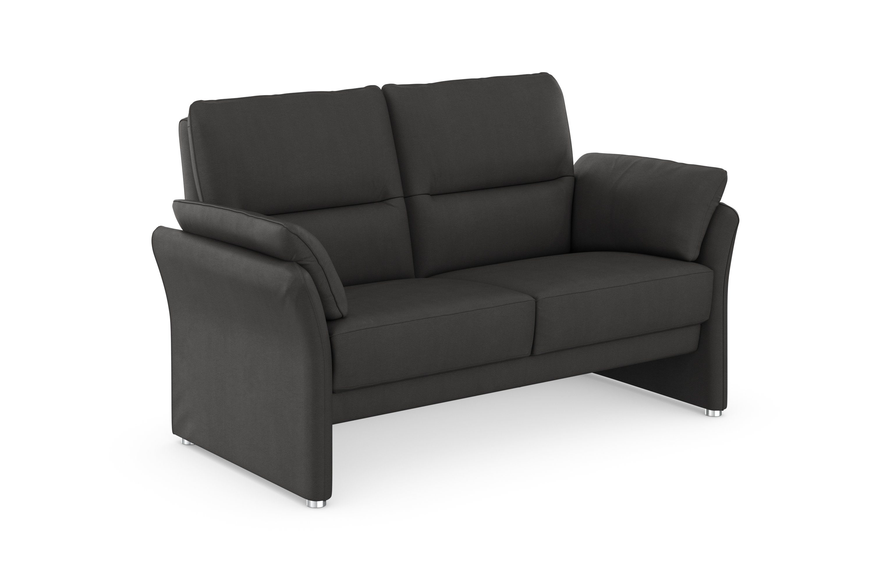 DOMO collection 2-zitsbank Pina elegant en tijdloos, smalle armleuningen, compacte afmetingen