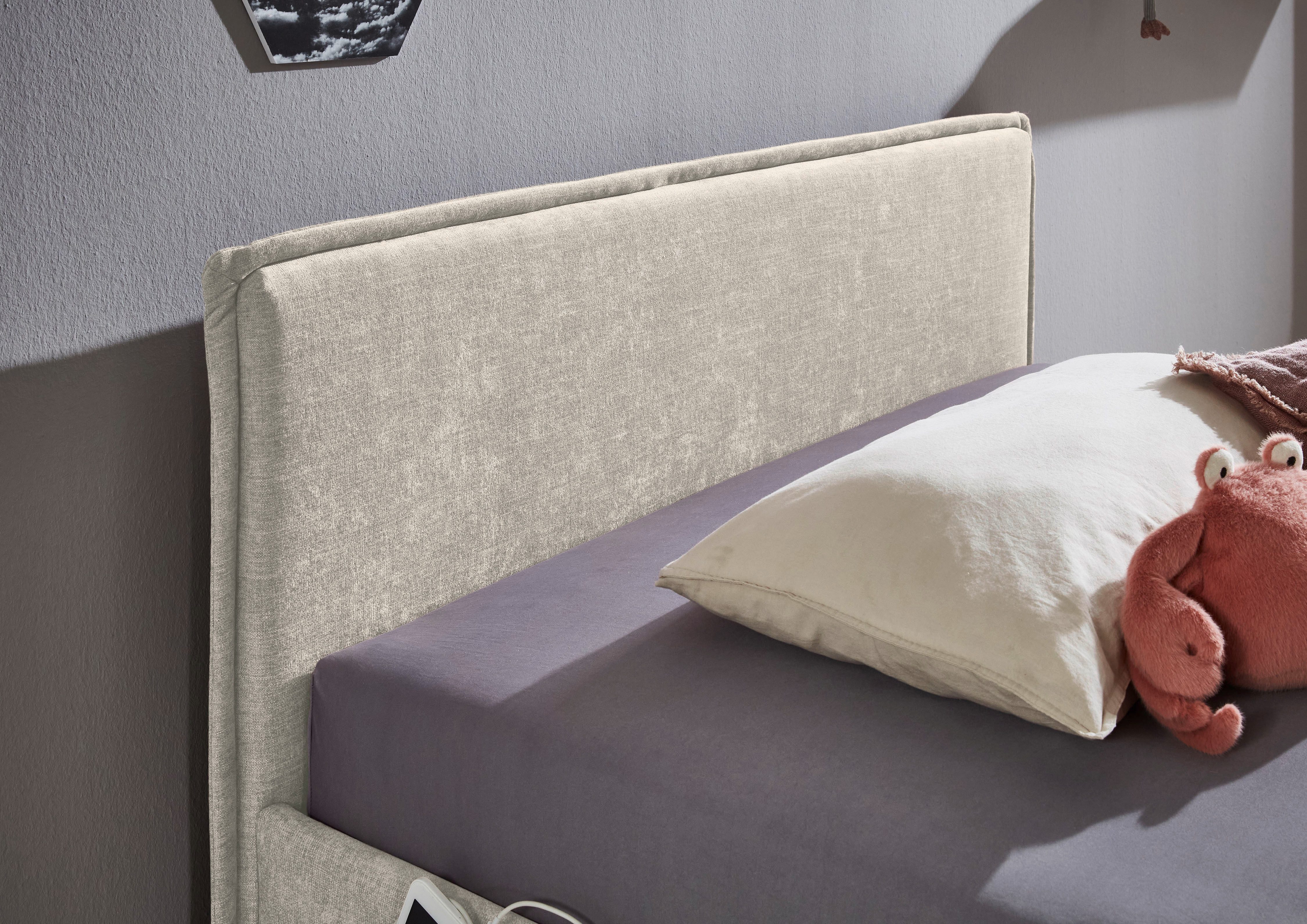 meise.möbel Kinderledikant Fun Bekleed bed naar keuze met bedkist, tienerbed inclusief USB-aansluiting
