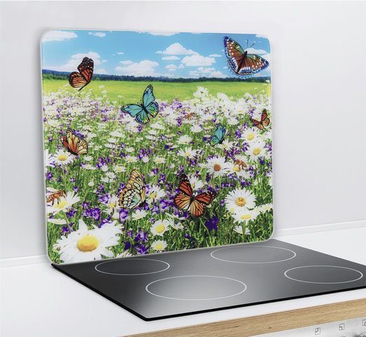 Maximex Snij- en afdekplank Model Zomerweide 56x50 cm, veelzijdig inzetbaar, mobiel, snijplank/wandspatbescherming