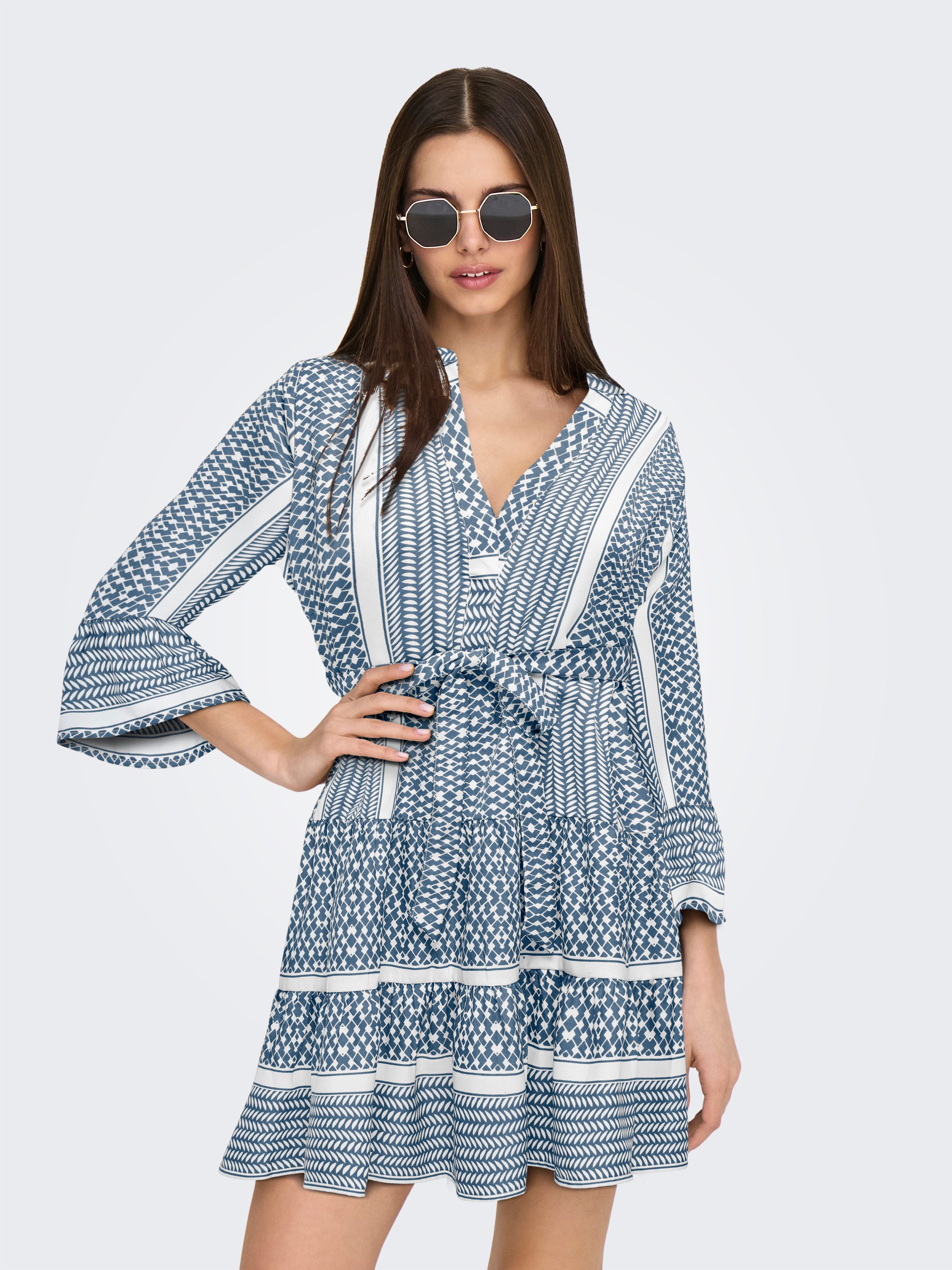 Only Tuniekjurk ONLATHENA LIFE 3/4 SHORT DRESS WVN NOOS