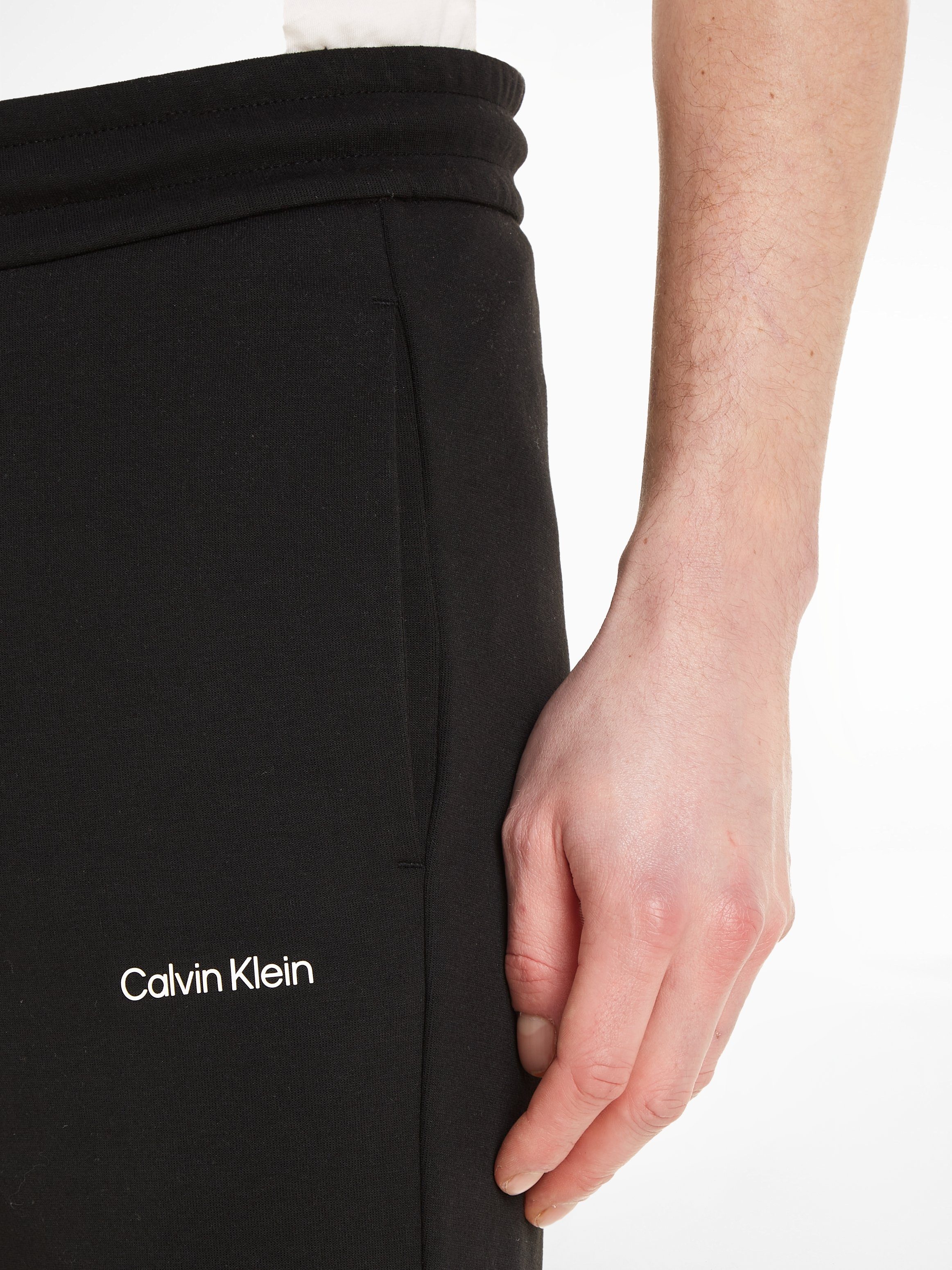 Calvin Klein Sweatbroek MICRO LOGO JOGGER met contrasterende zoom aan de broekspijp