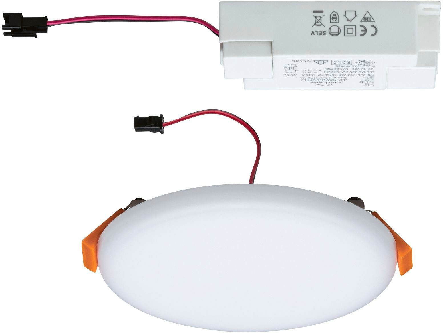 Paulmann Ledinbouwlamp LED Inbouwpaneel Veluna VariFit IP44 rond 125mm 8,5W 4.000K Satin (1 stuk)