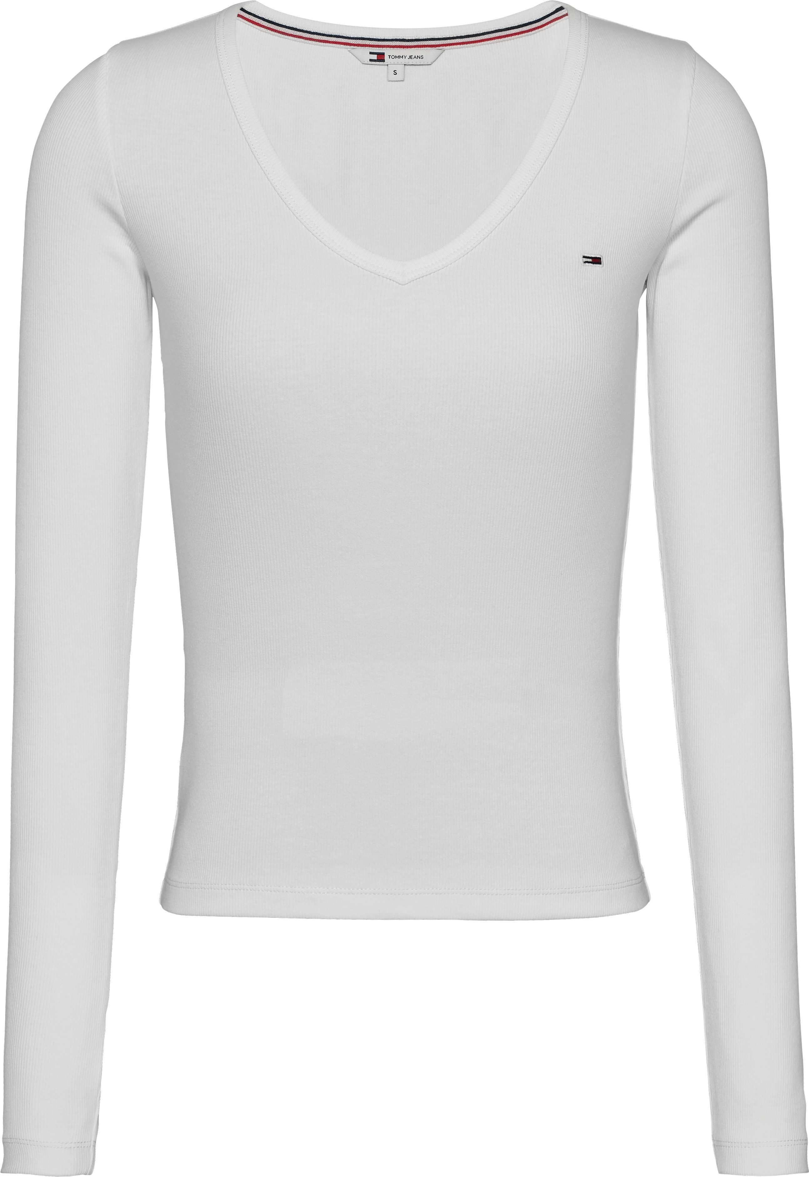 TOMMY JEANS Shirt met lange mouwen TJW SLIM ESSENTIAL RIB V LS
