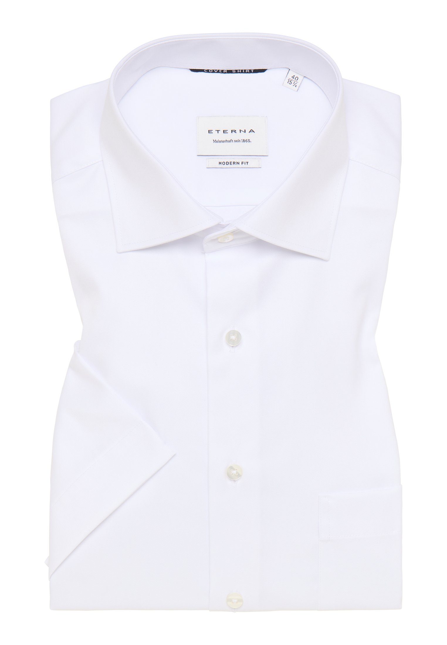 Eterna Overhemd met korte mouwen MODERN FIT NON IRON (strijkvrij)