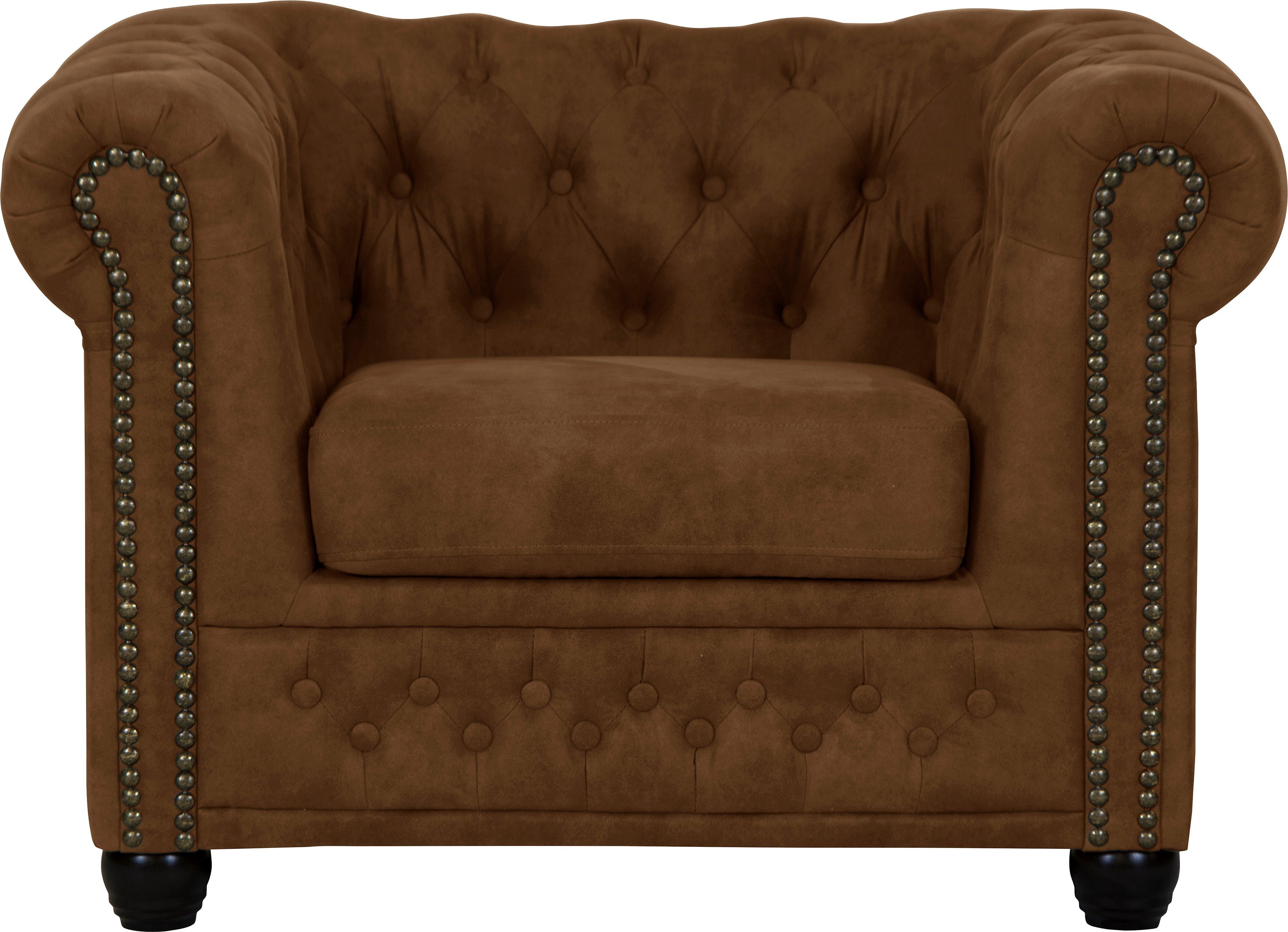 Home affaire Chesterfield-fauteuil Rysum stoel geschikt voor de "rysum" serie b / d / h: 94/86/72 cm