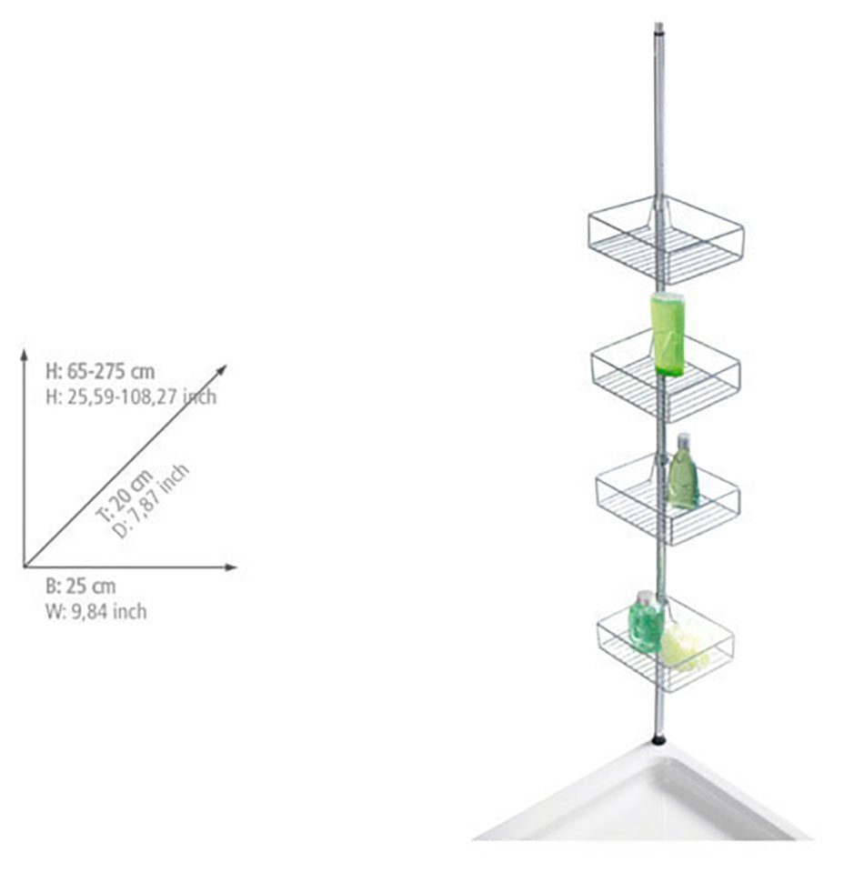 WENKO Telescooprek Domaso 4 planken