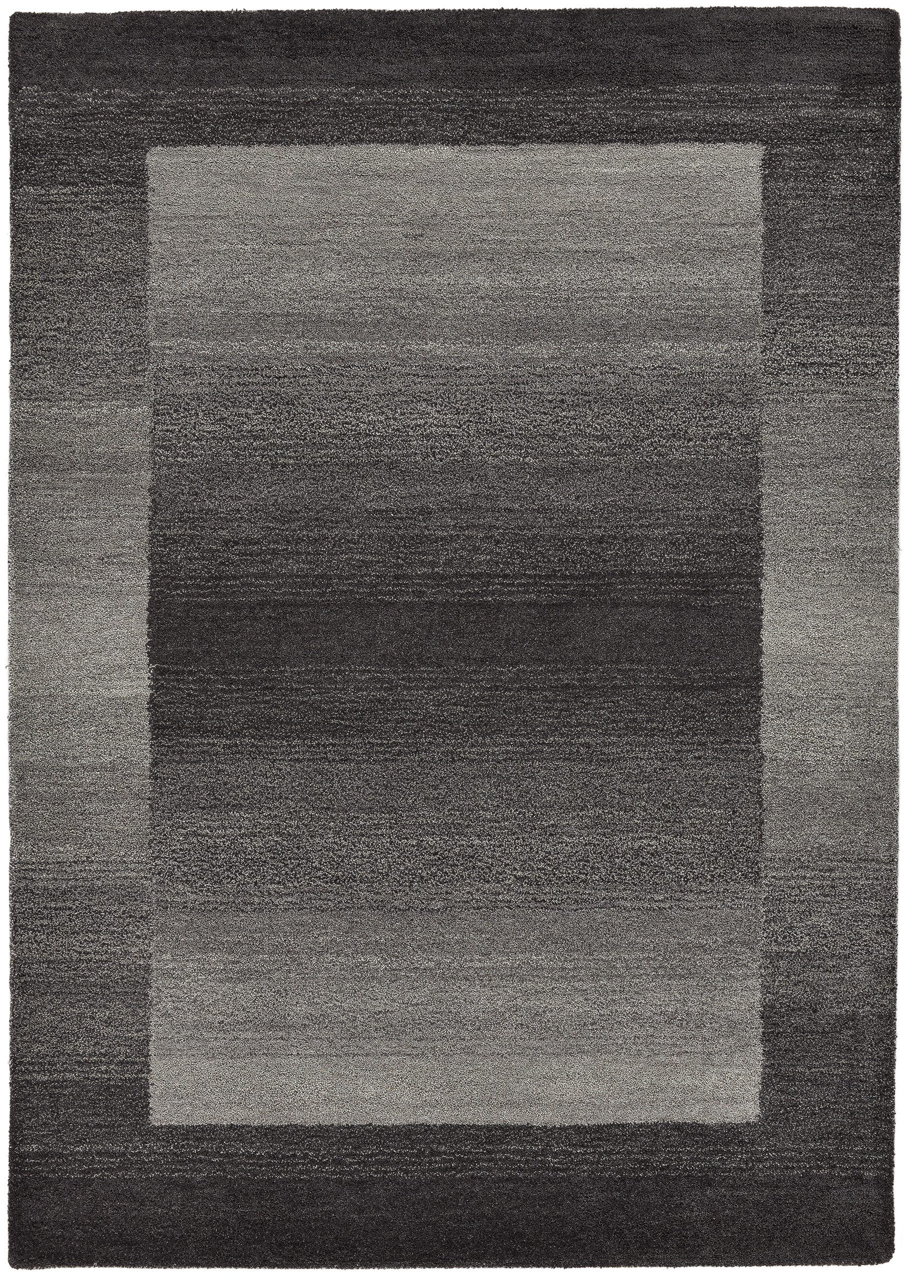 THEKO Wollen kleed Gabbeh super, Handgeweven vloerkleed, randdessin, zuivere wol, met de hand geweven