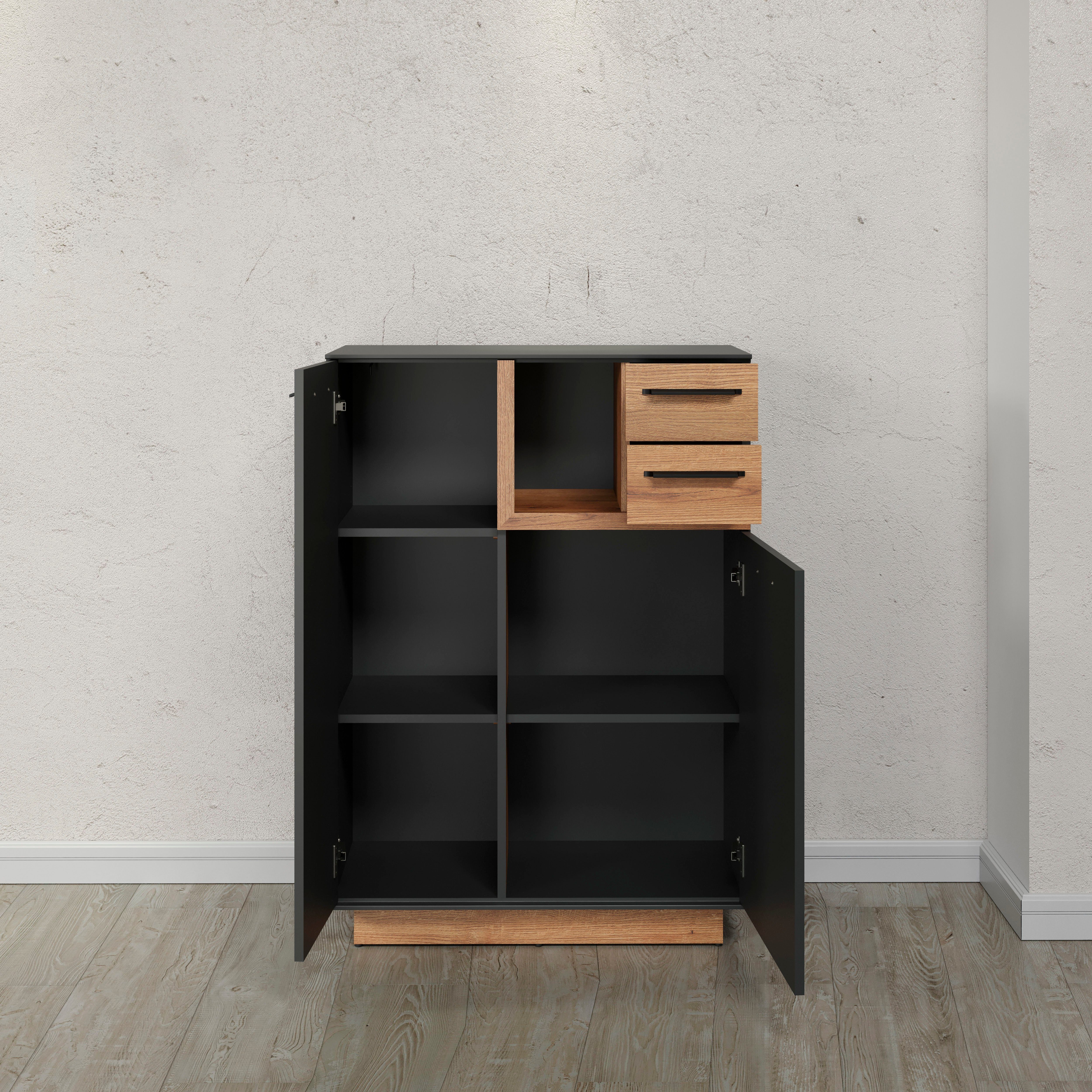 INOSIGN Kast Premont Afm. BxHxD ca.: 80x113x40 cm, soft-closetechniek, kapstokken/schoenenkast (1 stuk)