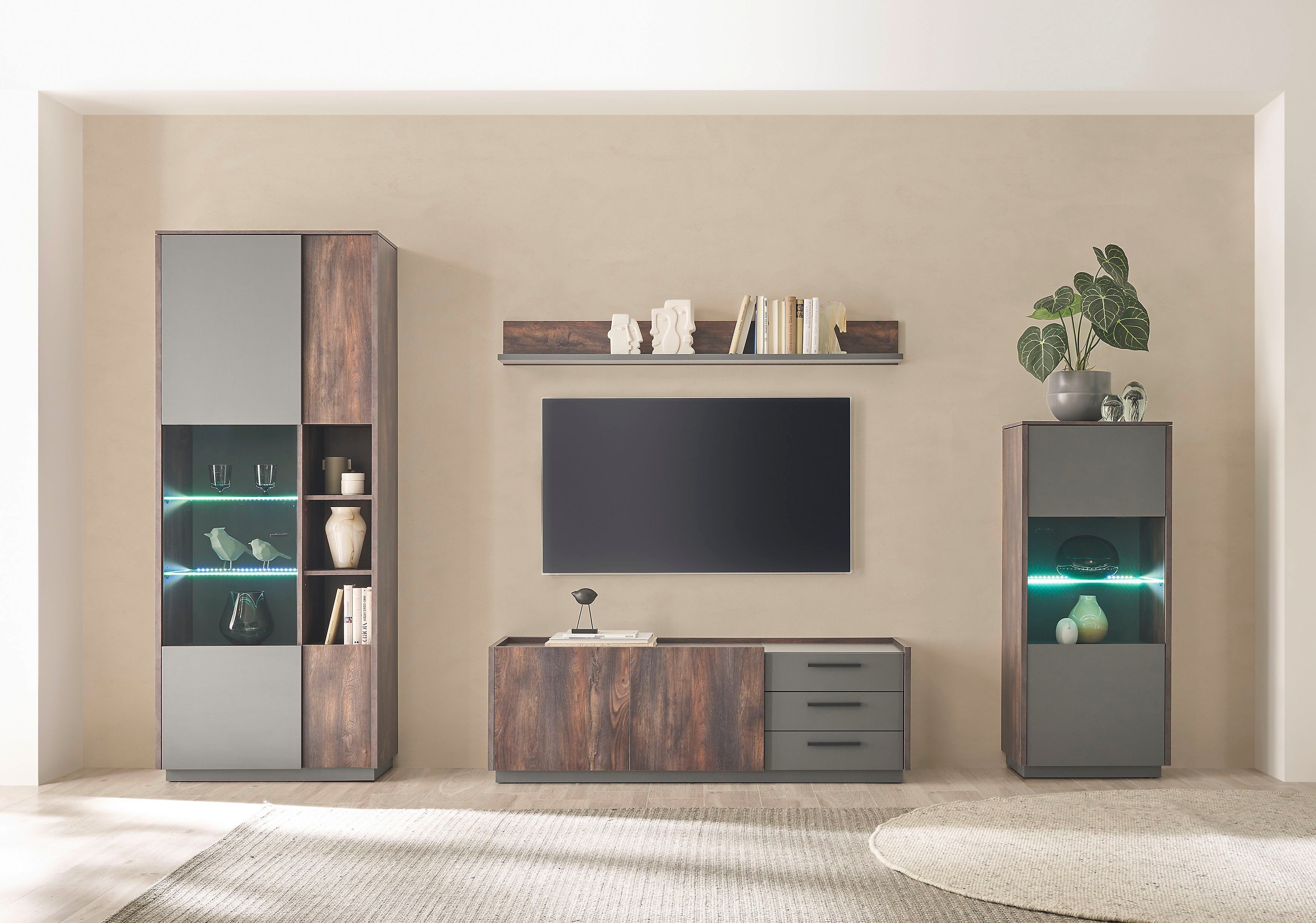 INOSIGN Kastenset Largo met soft close functie (set, 4-delig) tv-wandmeubels bruin