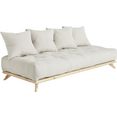 karup slaapbank senza divan met houtstructuur wit