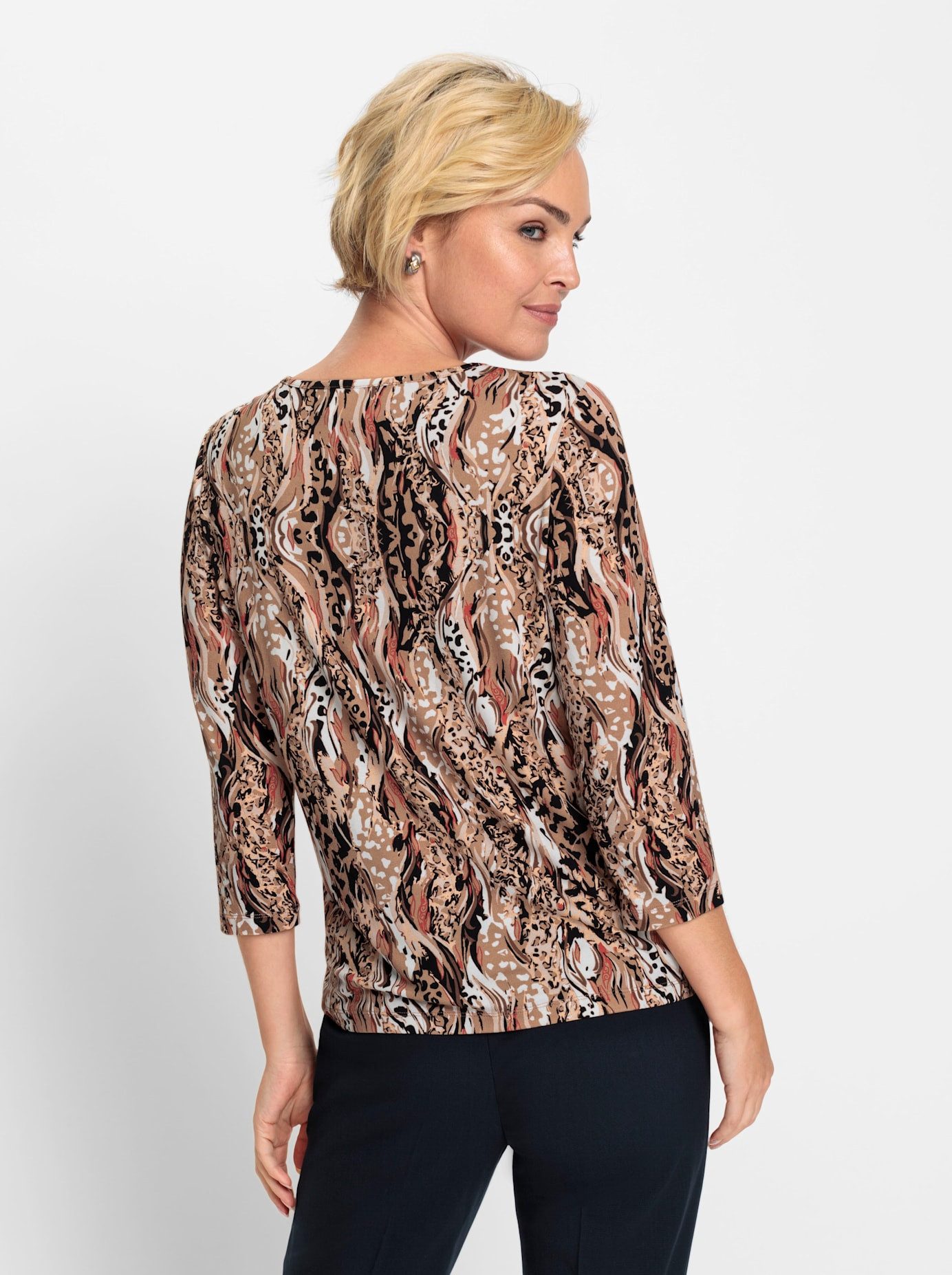 Classic Shirt met 3 4 mouwen Shirt (1-delig)