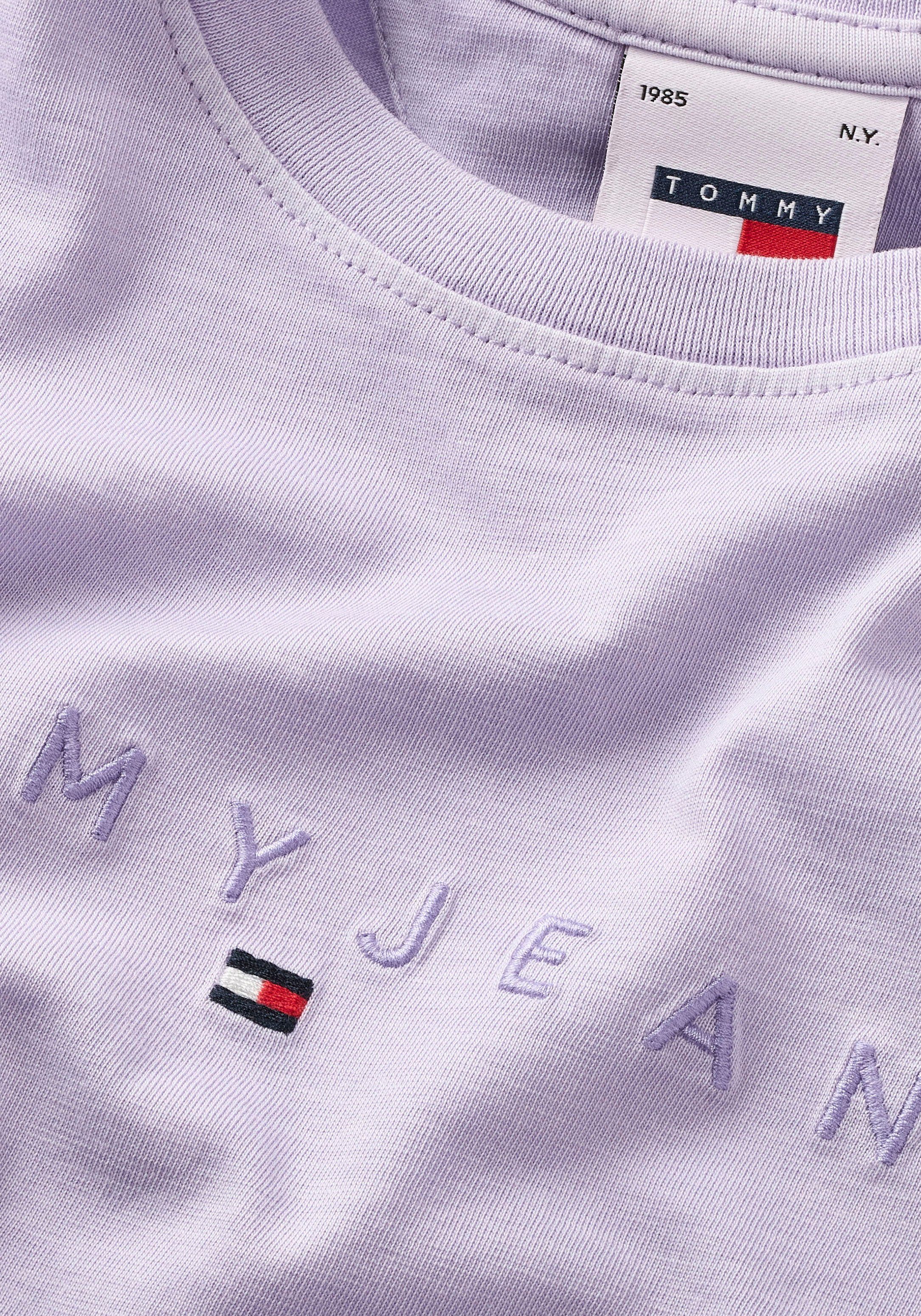 TOMMY JEANS Shirt met ronde hals TJW SLIM TONAL LINEAR TEE met geborduurd tommy jeans logo-opschrift