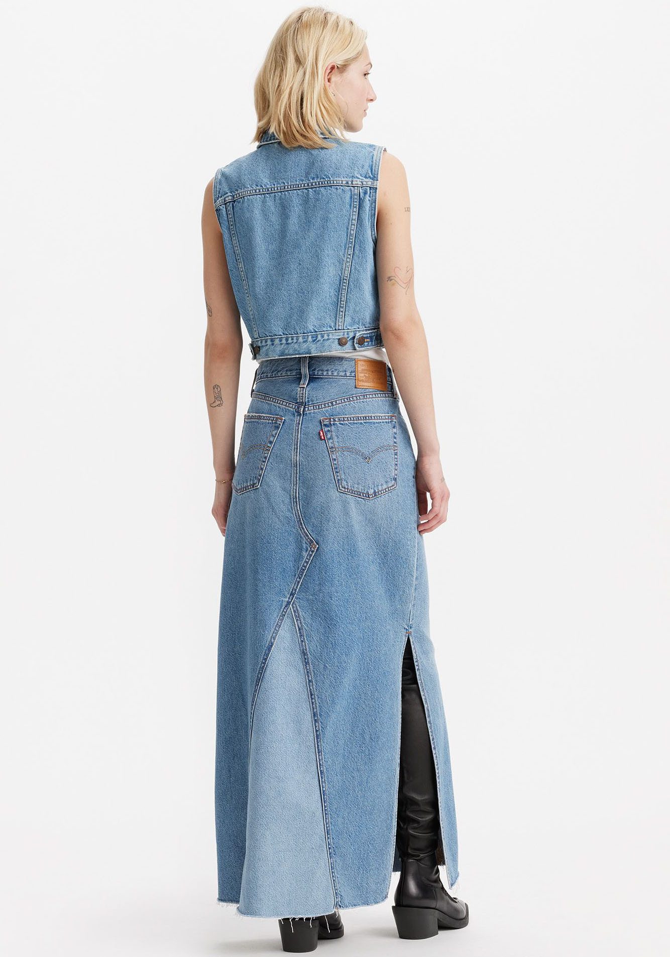 Levi's® Jeans rok ICONIC LONG SKIRT in five-pocketsstijl