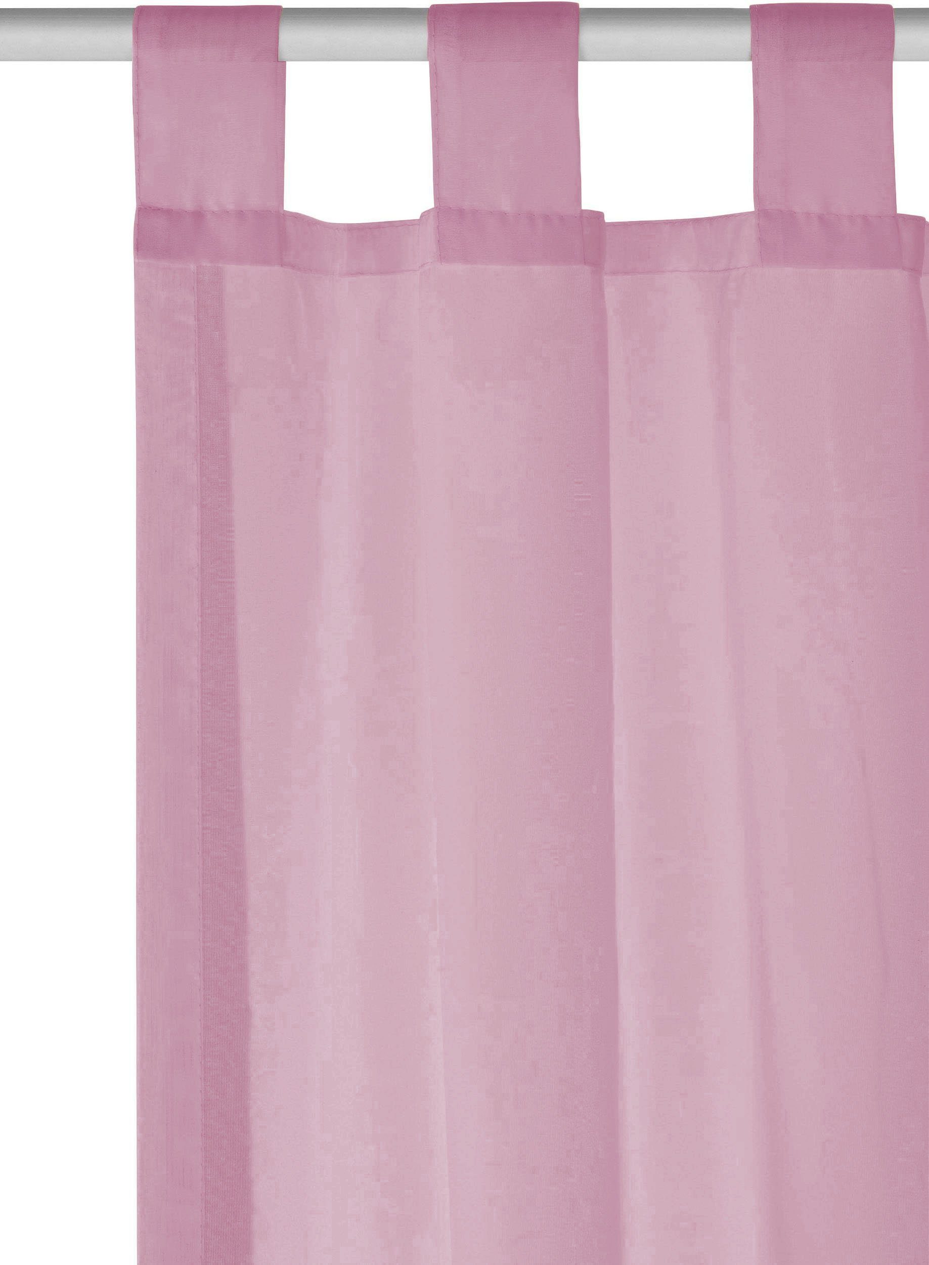 my home Gordijn XANA met ogen, franje of lussen Voile, bestseller, effen, 1 of 2 panels, onderhoudsvriendelijk, eenkleurig
