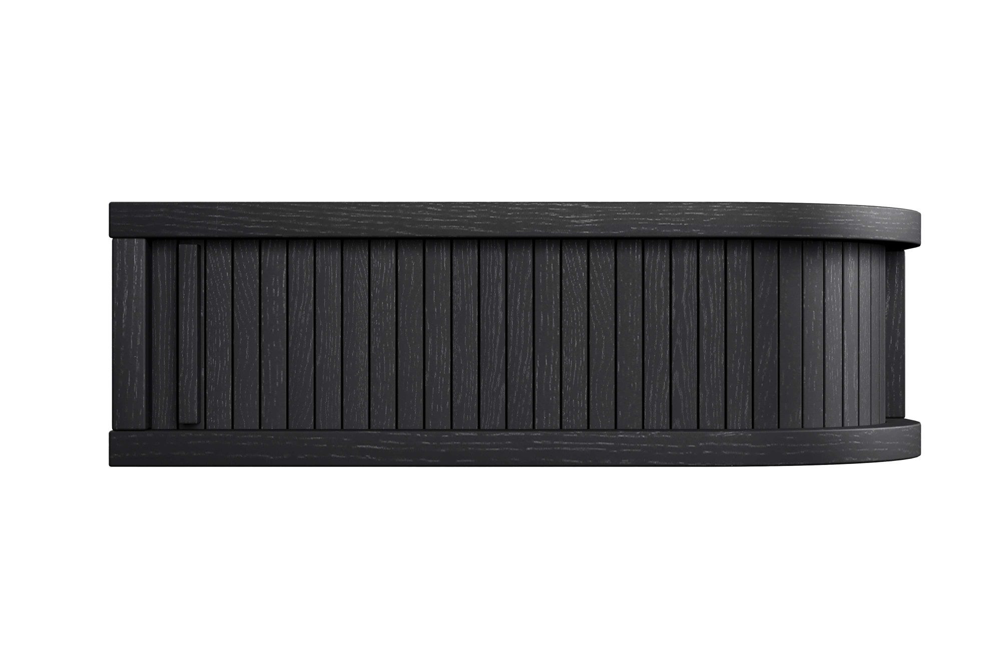 Woodman Nachtkastje Farsta in 3 kleuren, met tambour schuifdeuren, met eikenhout gefineerd