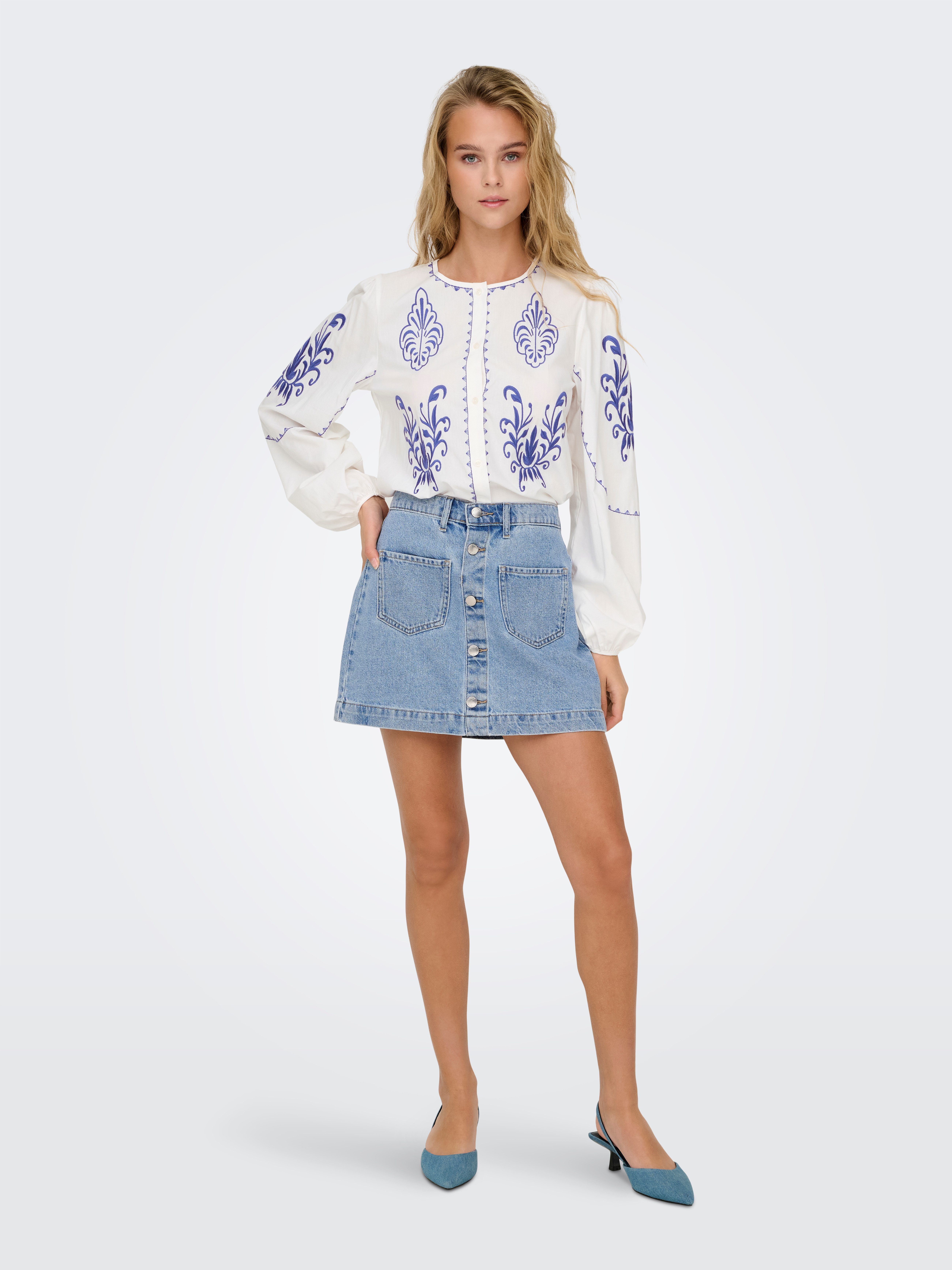 Only Jeans rok ONLAMAZING HW SKIRT TAI DNM NOOS