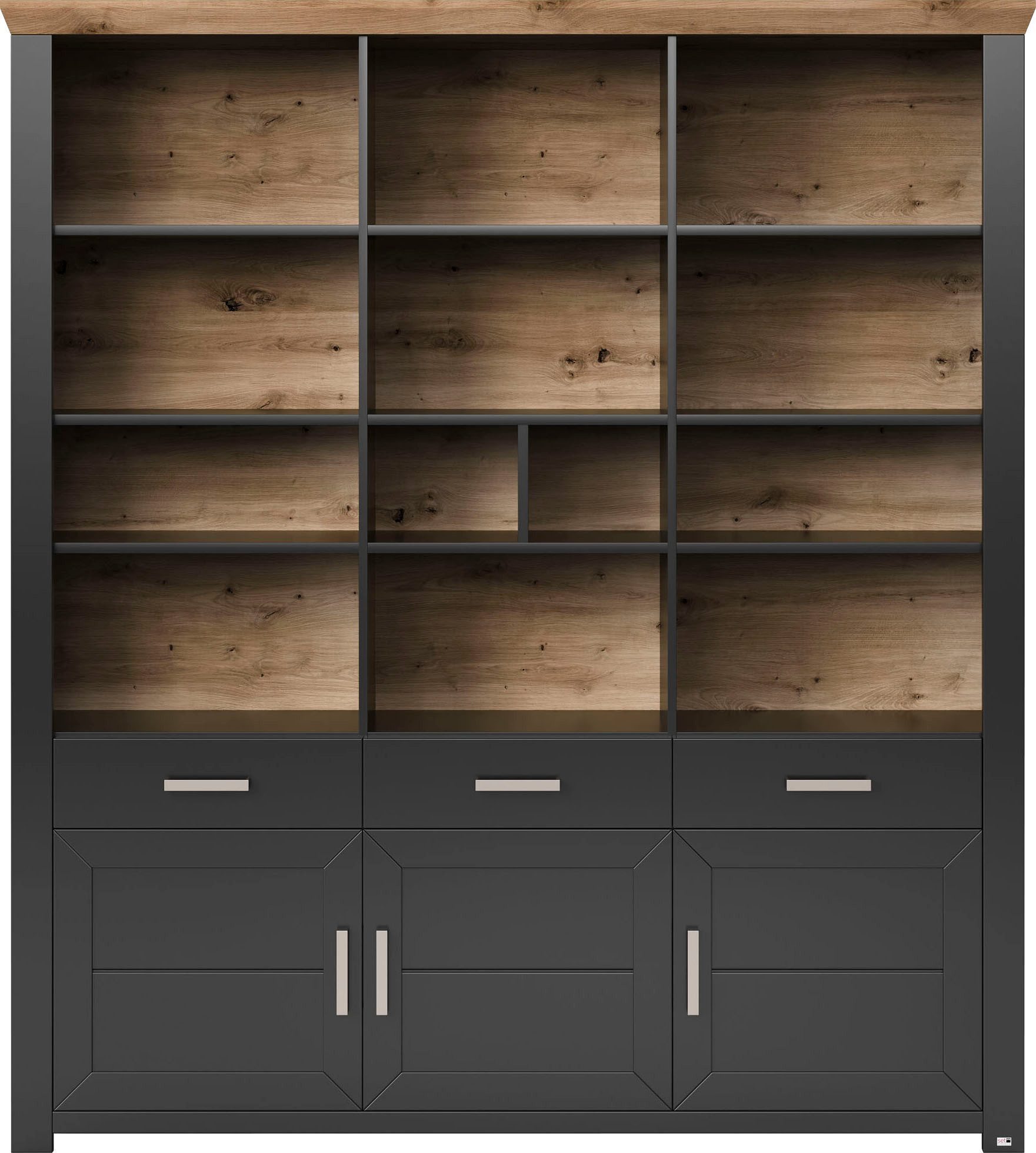 set one by Musterring Ordnerrek York open ontwerp, optioneel met verlichting, 3 kleuren, breedte 184 cm