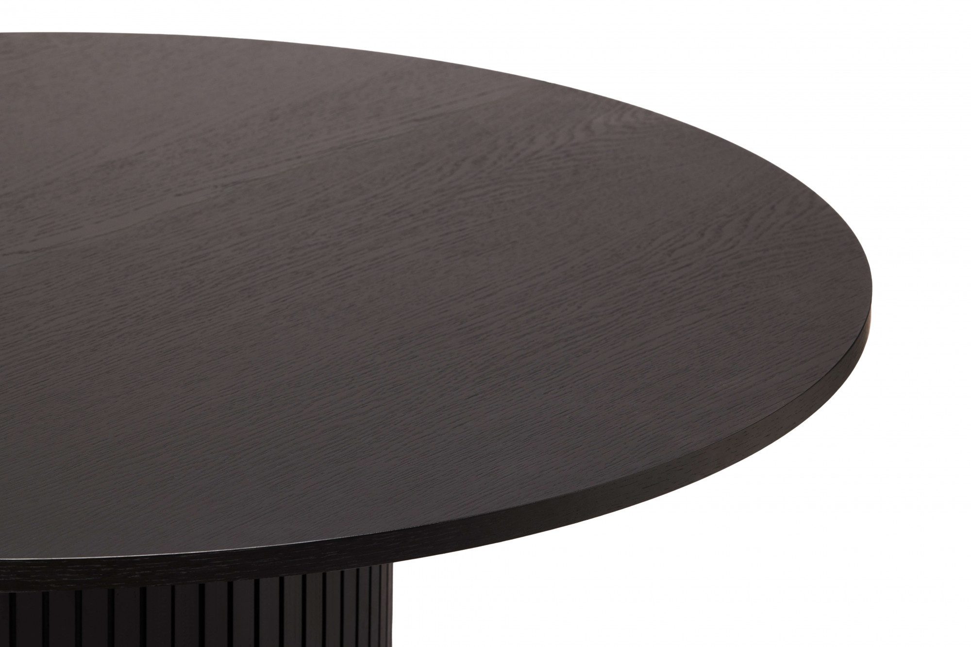 LeGer Home by Lena Gercke Eettafel TOSCANA, Eiken Fineer ronde tafelblad, d 115 cm, zuilonderstel met groevenstructuur