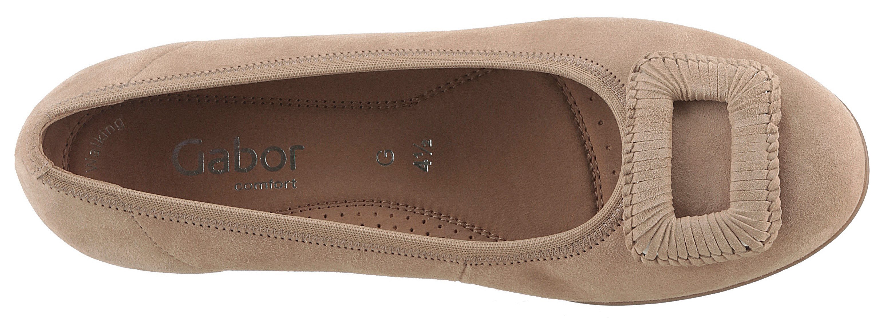 Gabor Ballerina's Florence , comfort schoen, zakelijke schoen, elastische afwerking, comfortbreedte g (= breed)