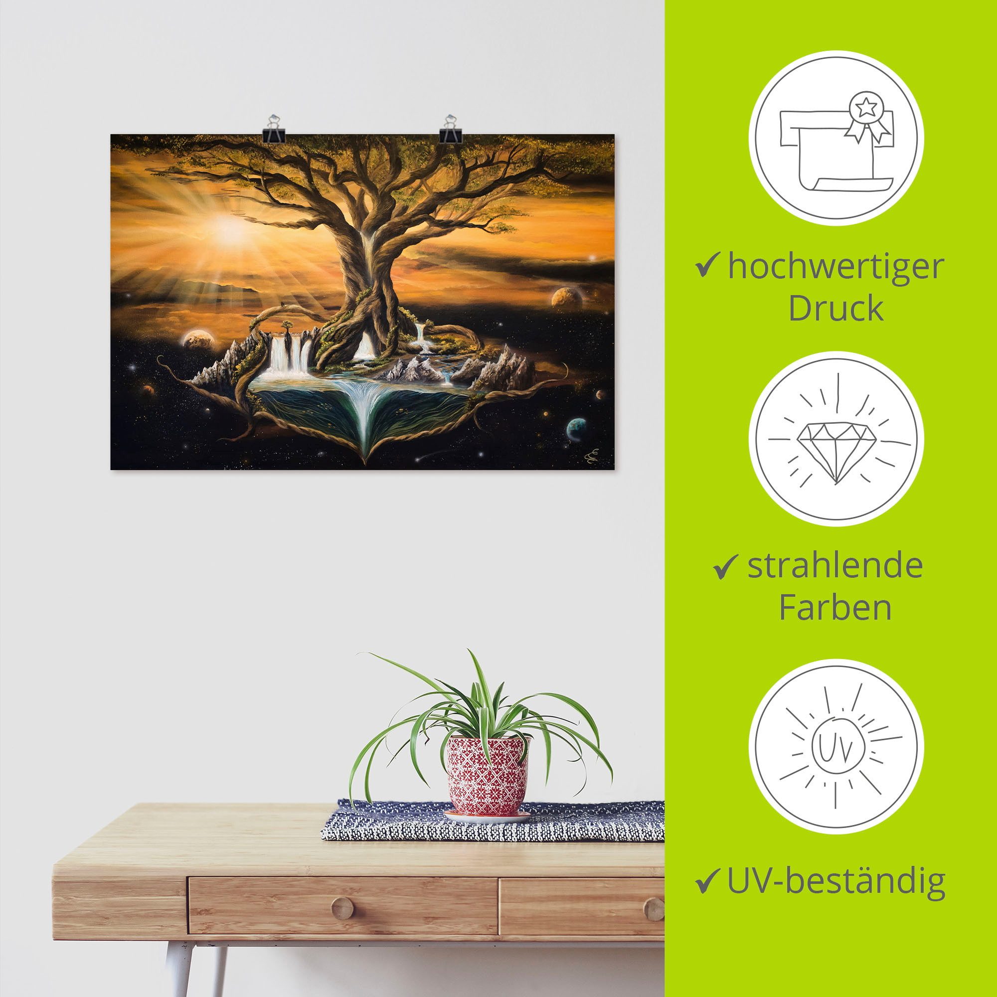 Artland Artprint De droom van de werelden als artprint van aluminium, artprint voor buiten, poster, muursticker in diverse maten formaten