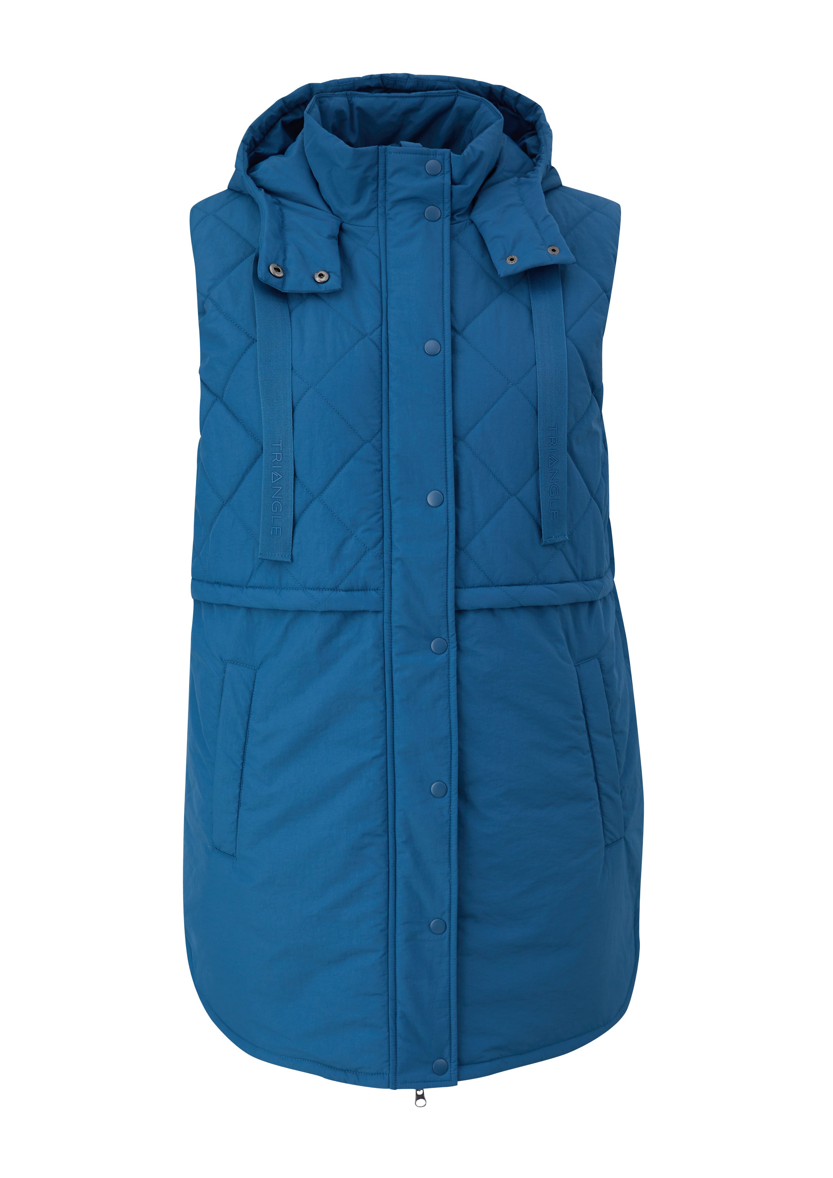 TRIANGLE Lang gilet met een capuchon