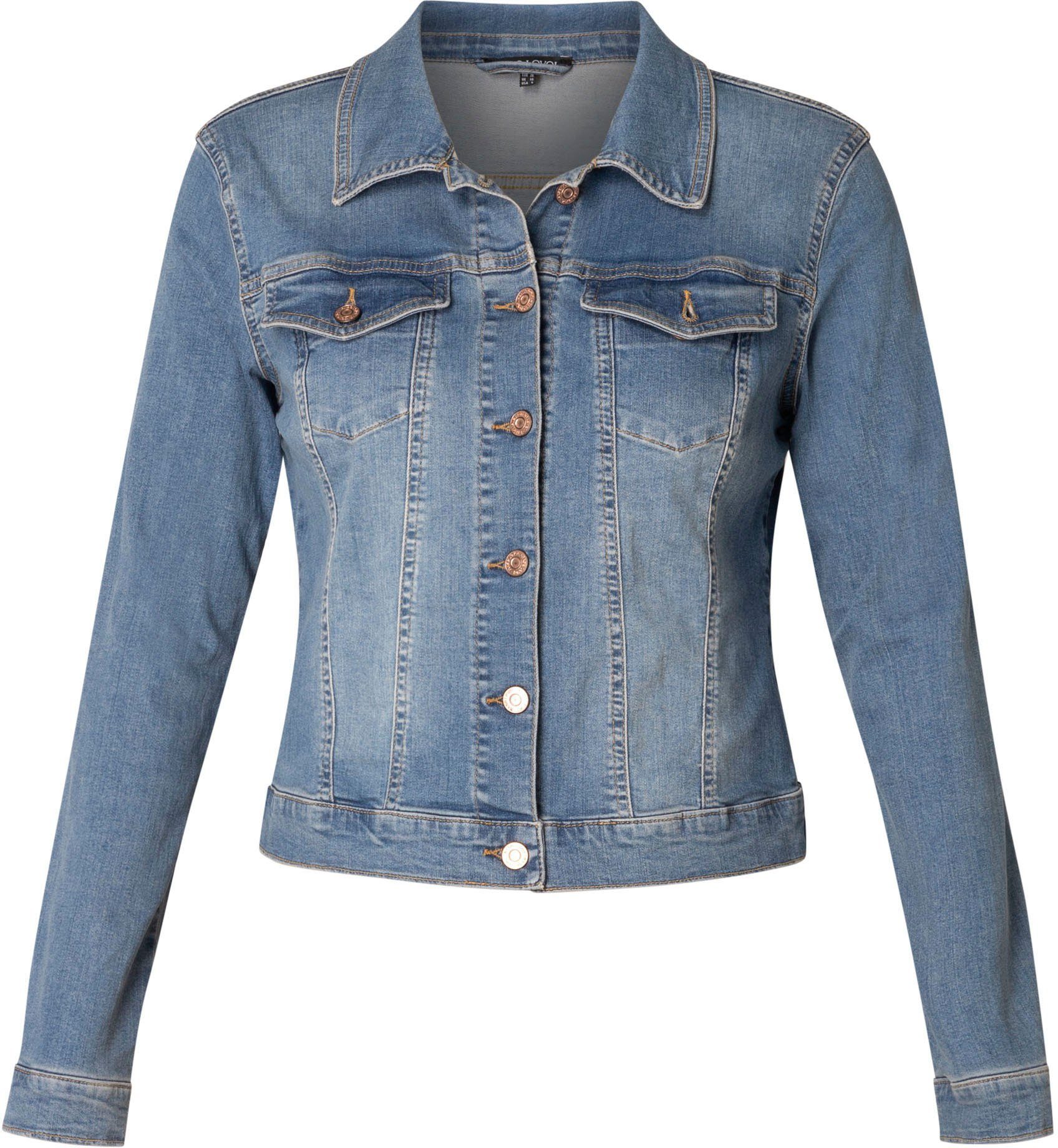 Base Level Curvy Jeansjack BAS-Yamila Modieus basisitem