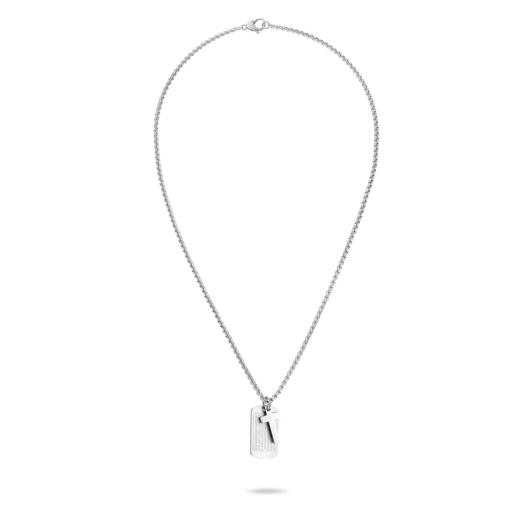 FYNCH-HATTON Ketting met hanger Sieraden cadeau roestvrijstalen halsketting Platte Kreuz