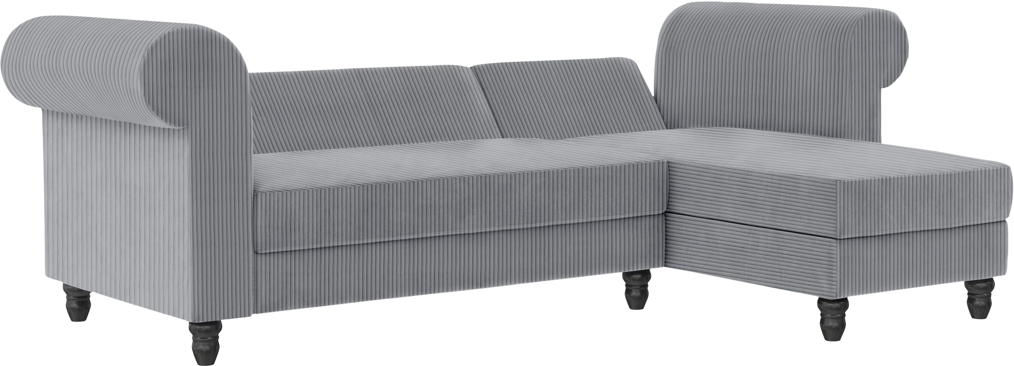 Dorel Home Hoekbank Felix II, L-model, bedbank 241cm (ligoppervlak 108x195 cm),