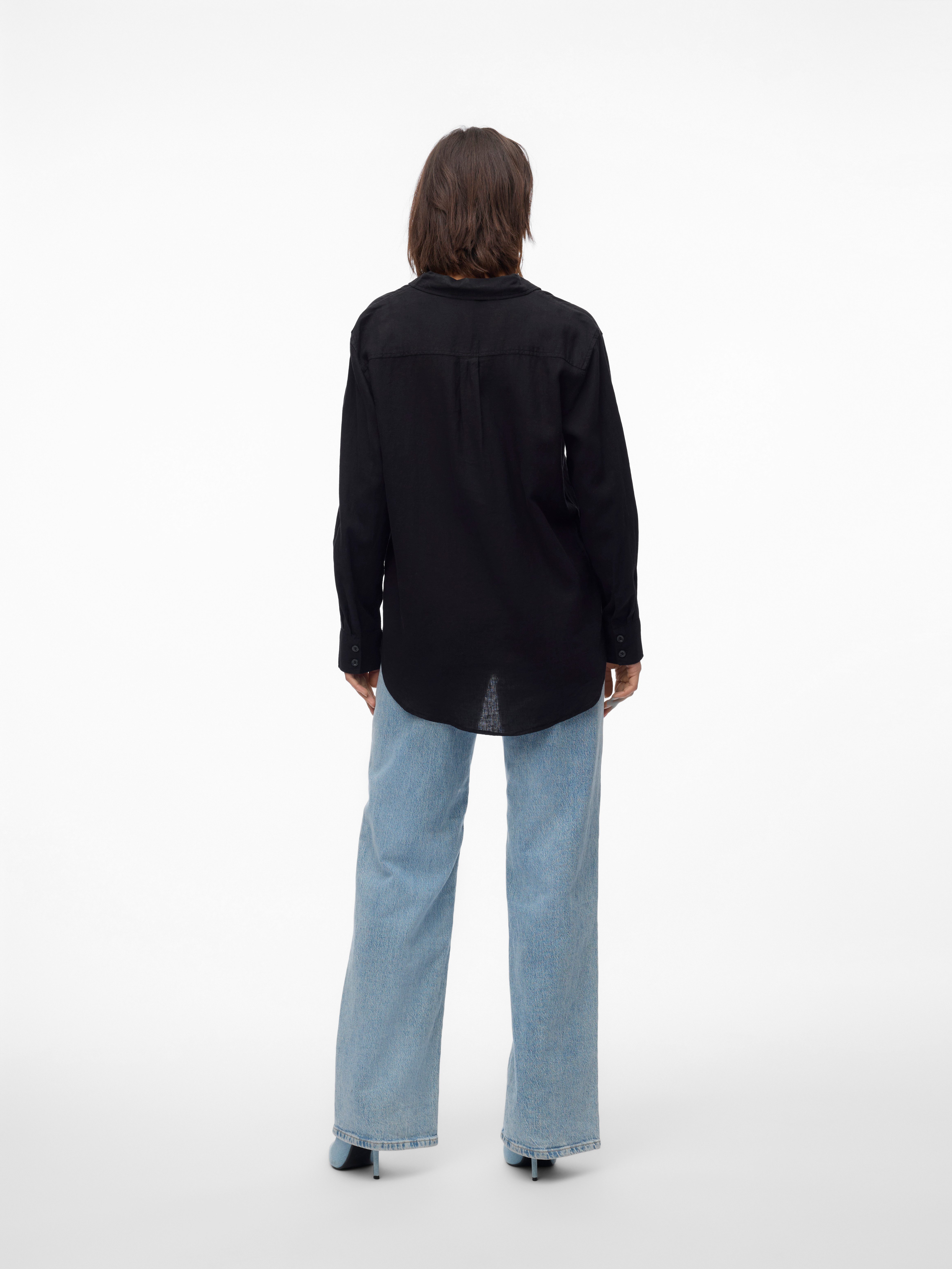 Vero Moda Overhemdblouse VMLINN LINEN LS SHIRT WVN NOOS hoogwaardige kwaliteit met linnen