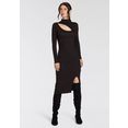 melrose midi-jurk met uitsparingen - nieuwe collectie zwart