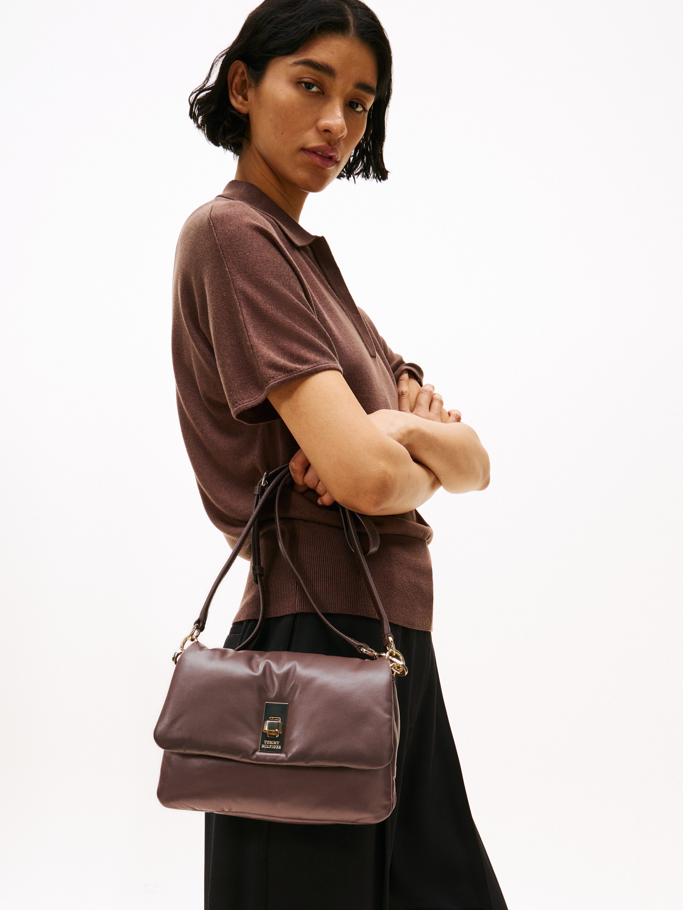 Tommy Hilfiger Schoudertas SOFT LEATHER CONV CROSSOVER