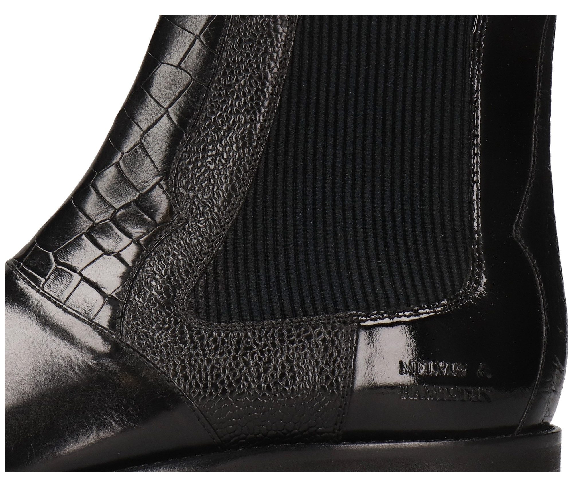 Melvin & Hamilton Chelsea-boots Elvis 12 - plantaardig gelooid Business schoen, pak schoen, enkellaars met reptielenprint