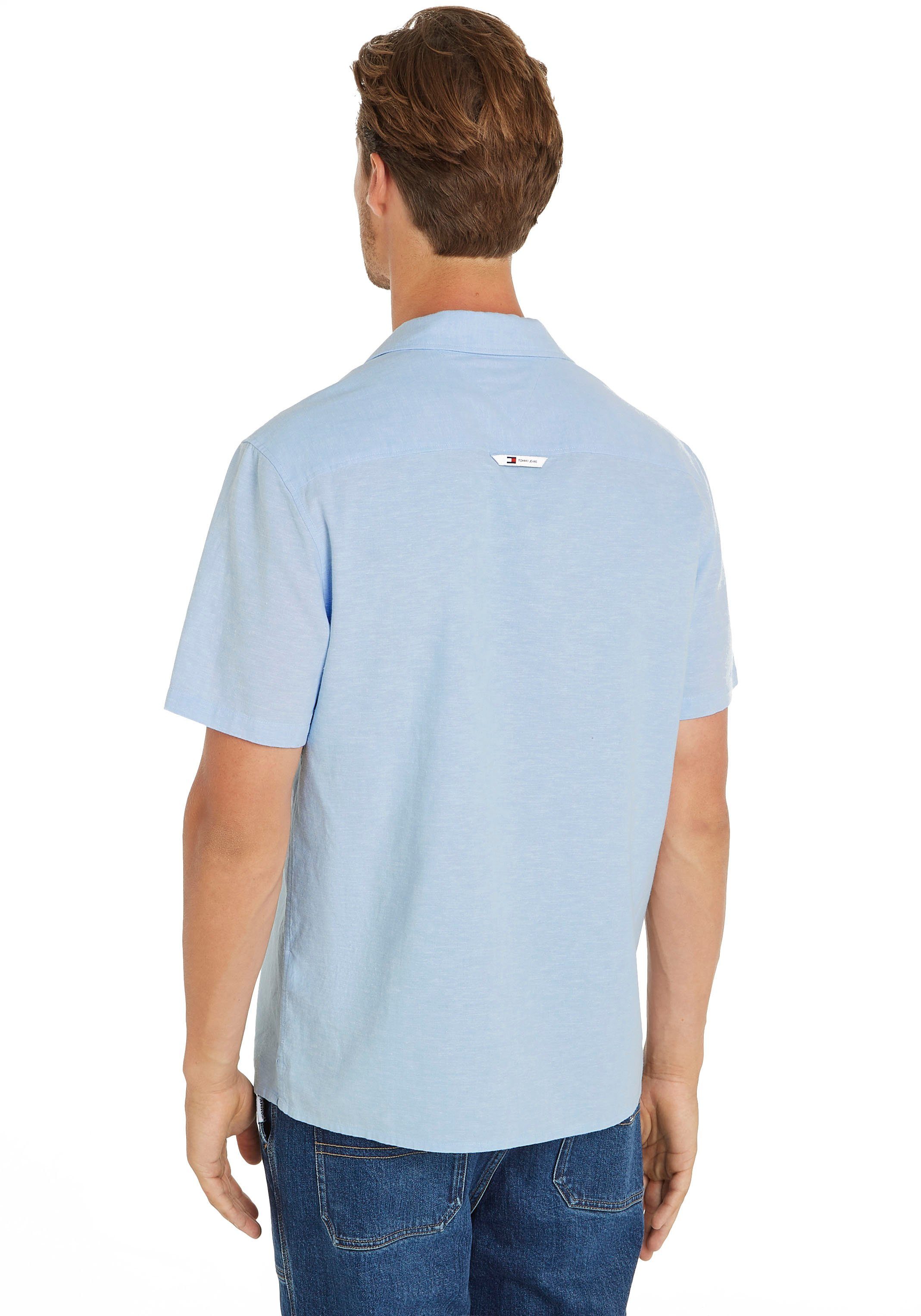 Tommy Jeans Plus Overhemd met korte mouwen TJM LINEN BLEND CAMP SHIRT EXT