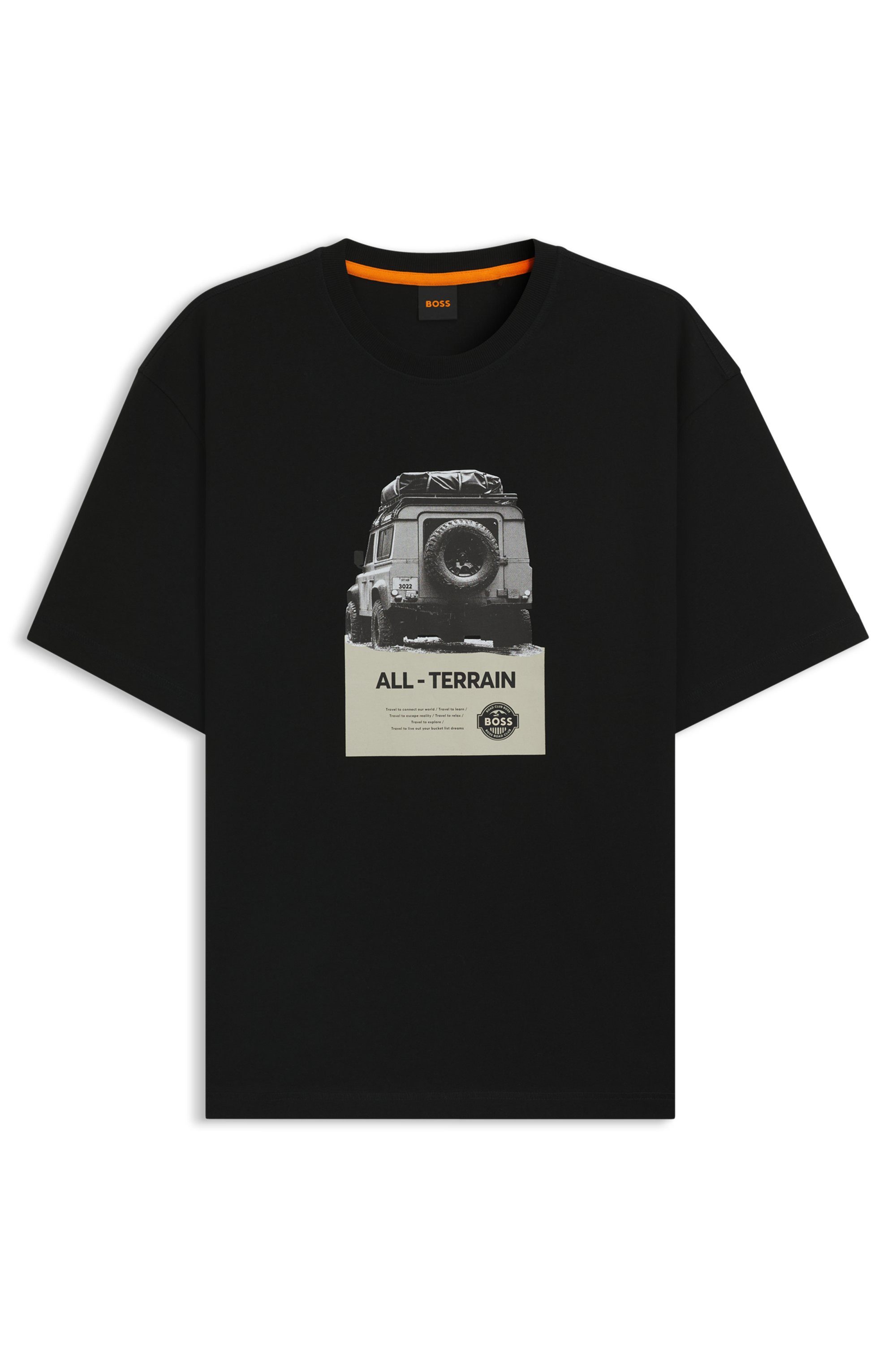 Boss Orange T-shirt Te Wagon with cool photo print